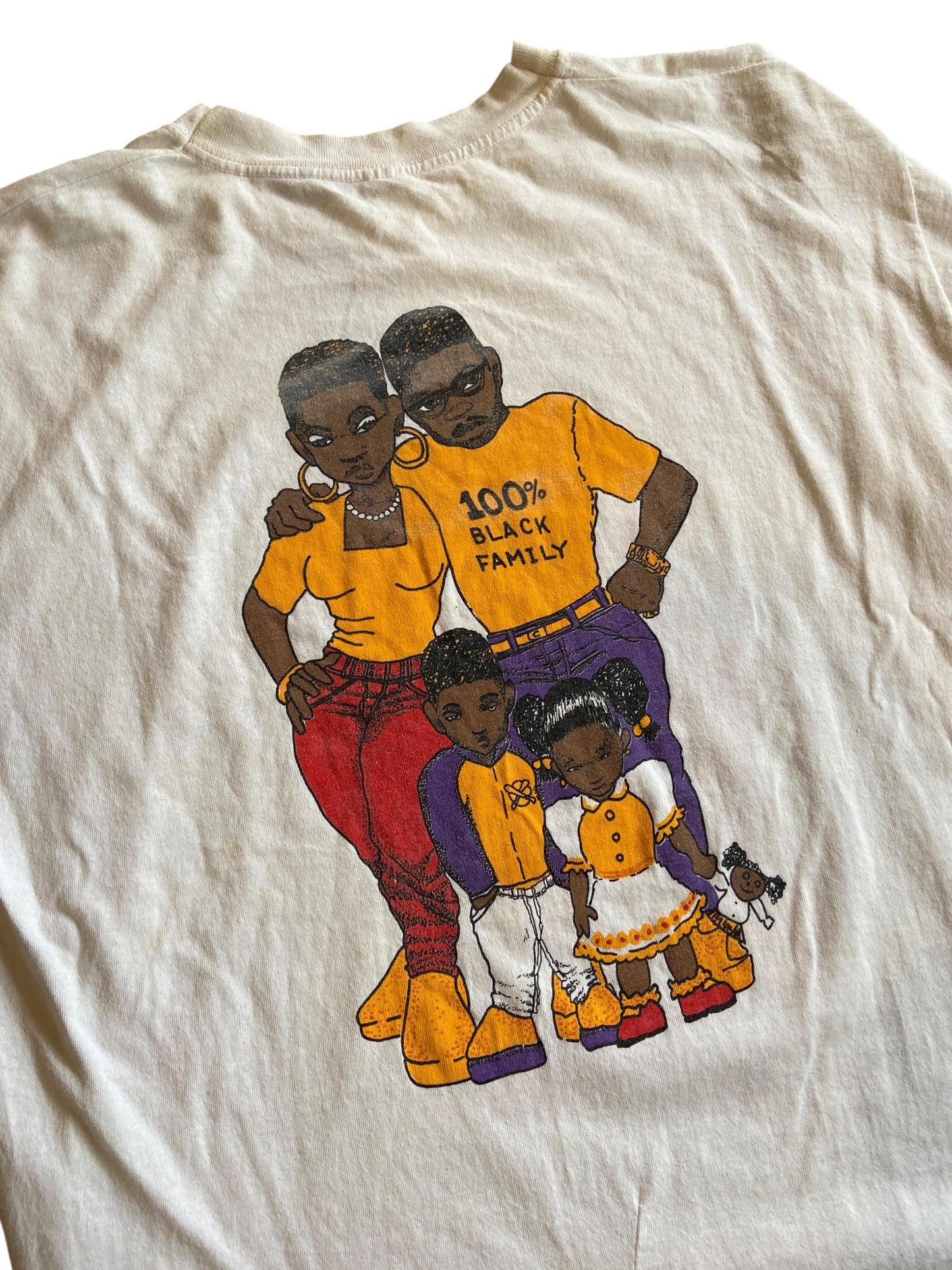 100% Black Family Afrocentric Tee Sz XL