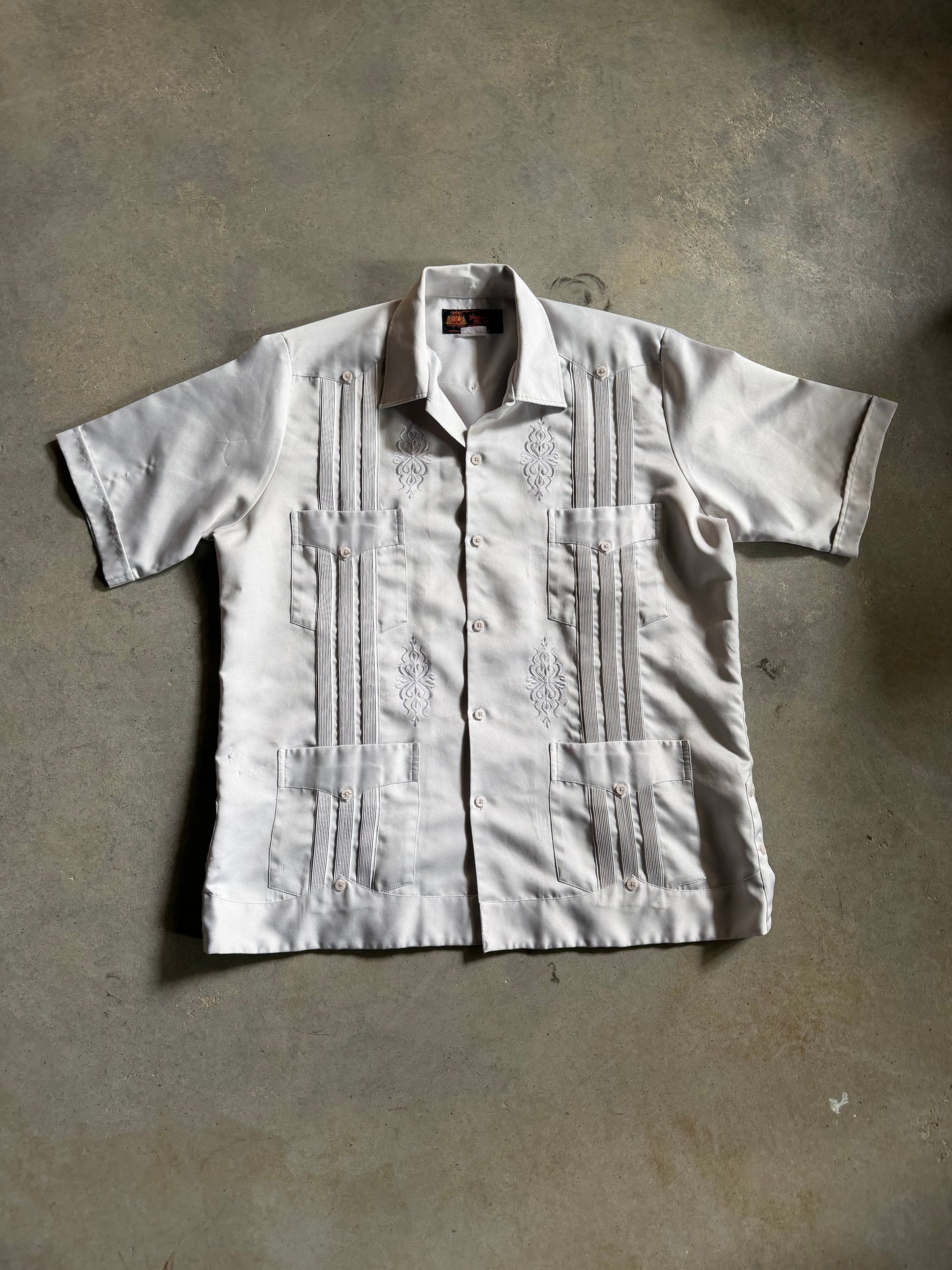 Guataberas Yucatecas Gray Button Up Shirt Sz L/XL