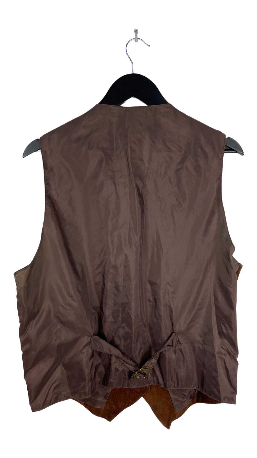 VTG Brown Leather Vest Sz M