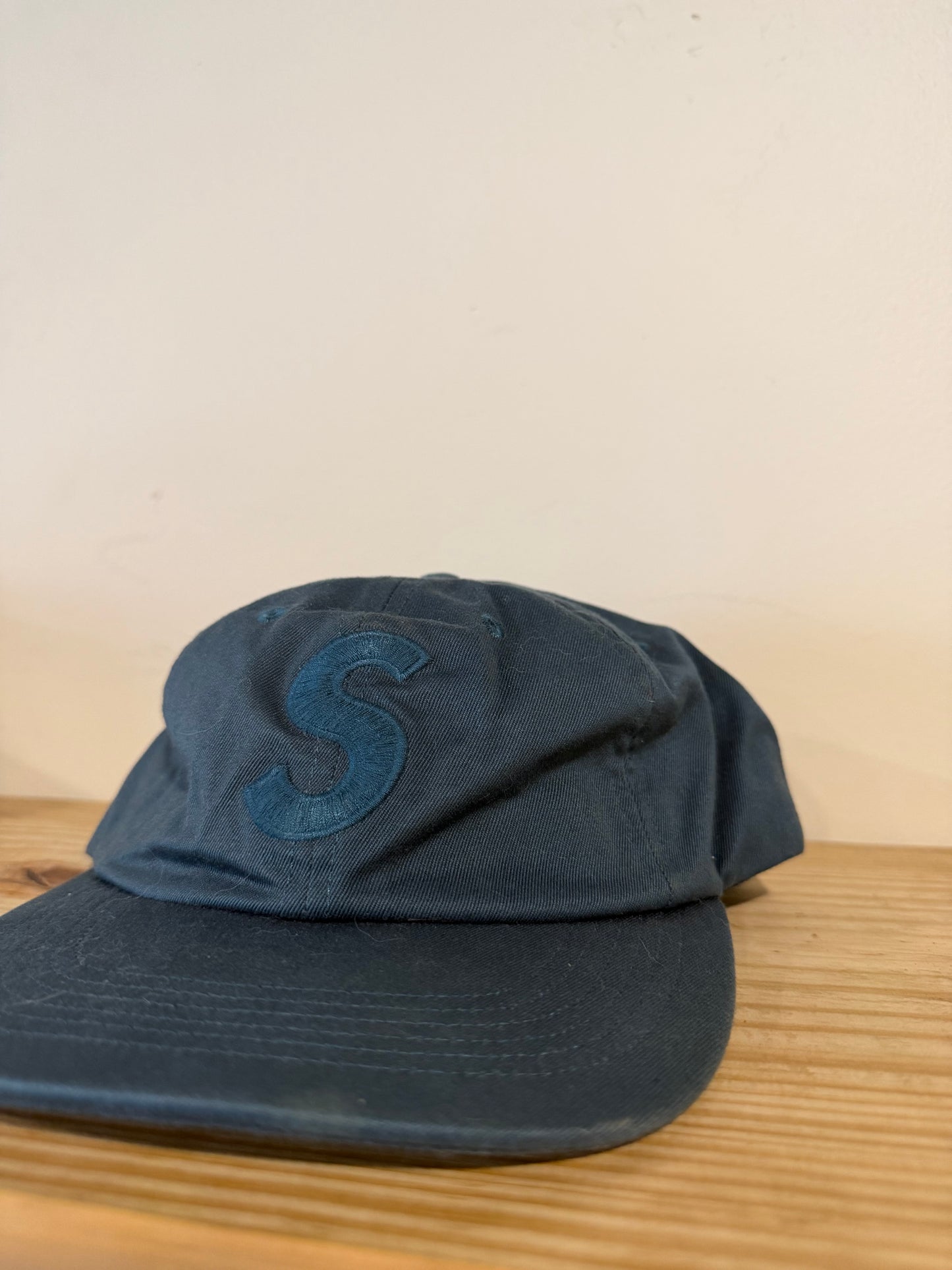 Supreme Tonal Logo 6 Panel Slate Hat
