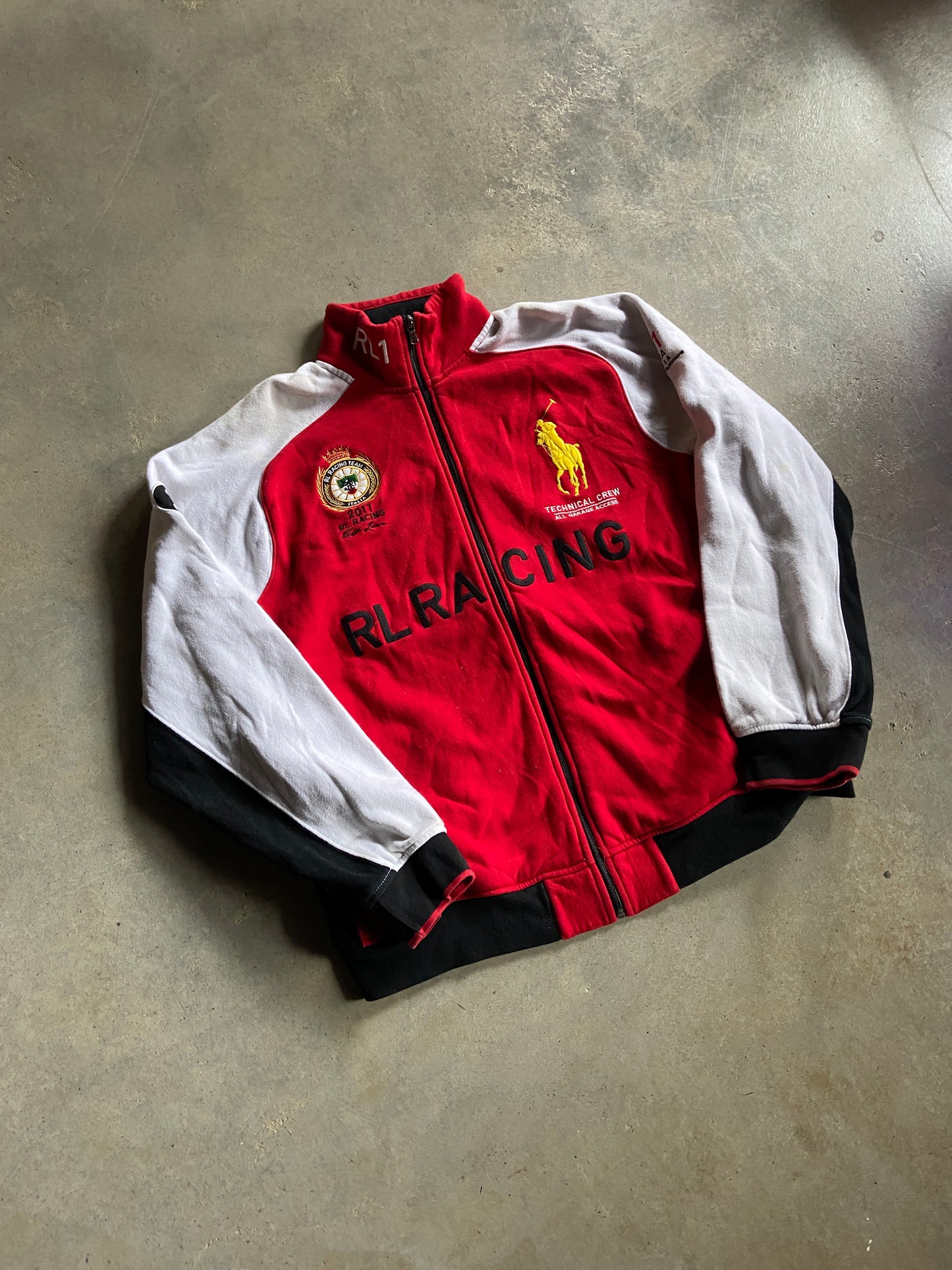 VTG Polo Ralph Lauren Italia RL Racing Team Jacket Sz 2XL