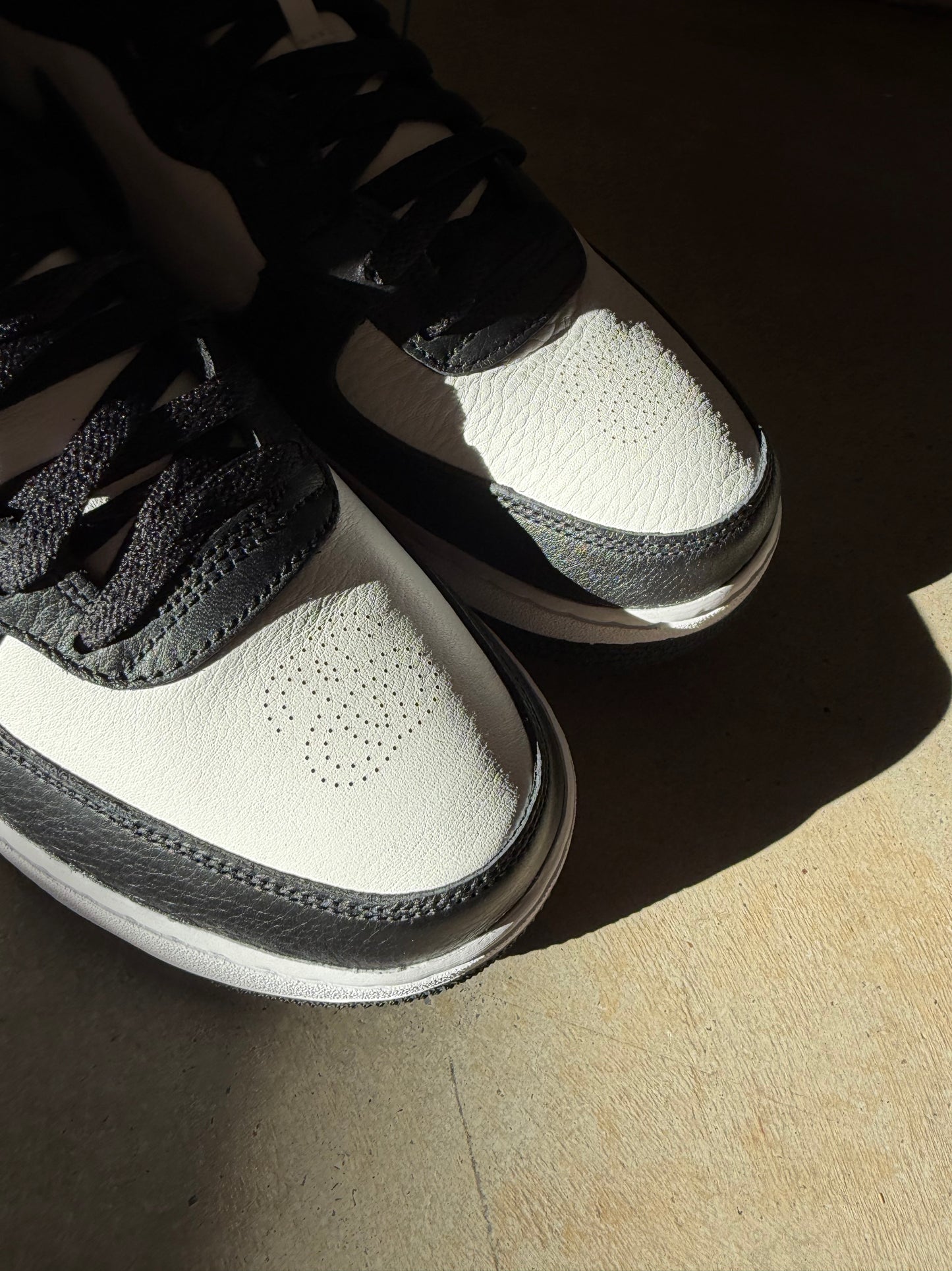 Preowned Nike Stussy Air Force One Mid Light Bone Black Sz 10.5M/12W