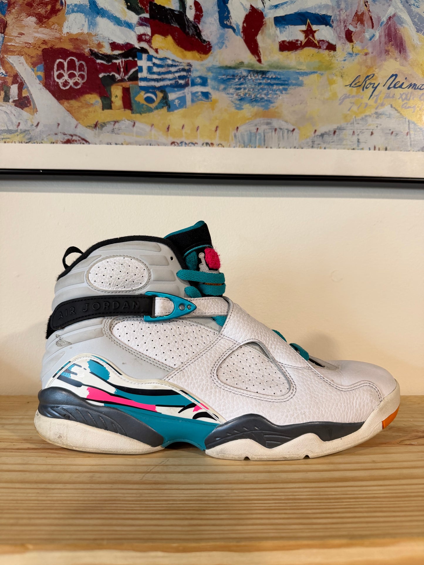Preowned Jordan 8 Retro South Beach Sz 11M/12.5W