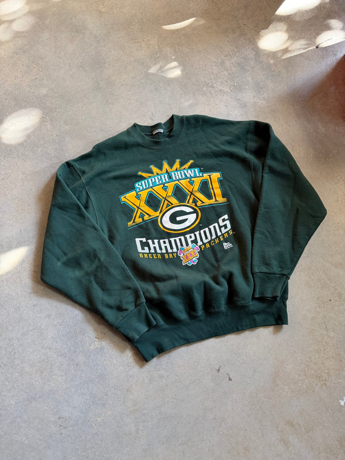 VTG Green Bay Packers Super Bowl 31 Champions Sweatshirt Sz XL