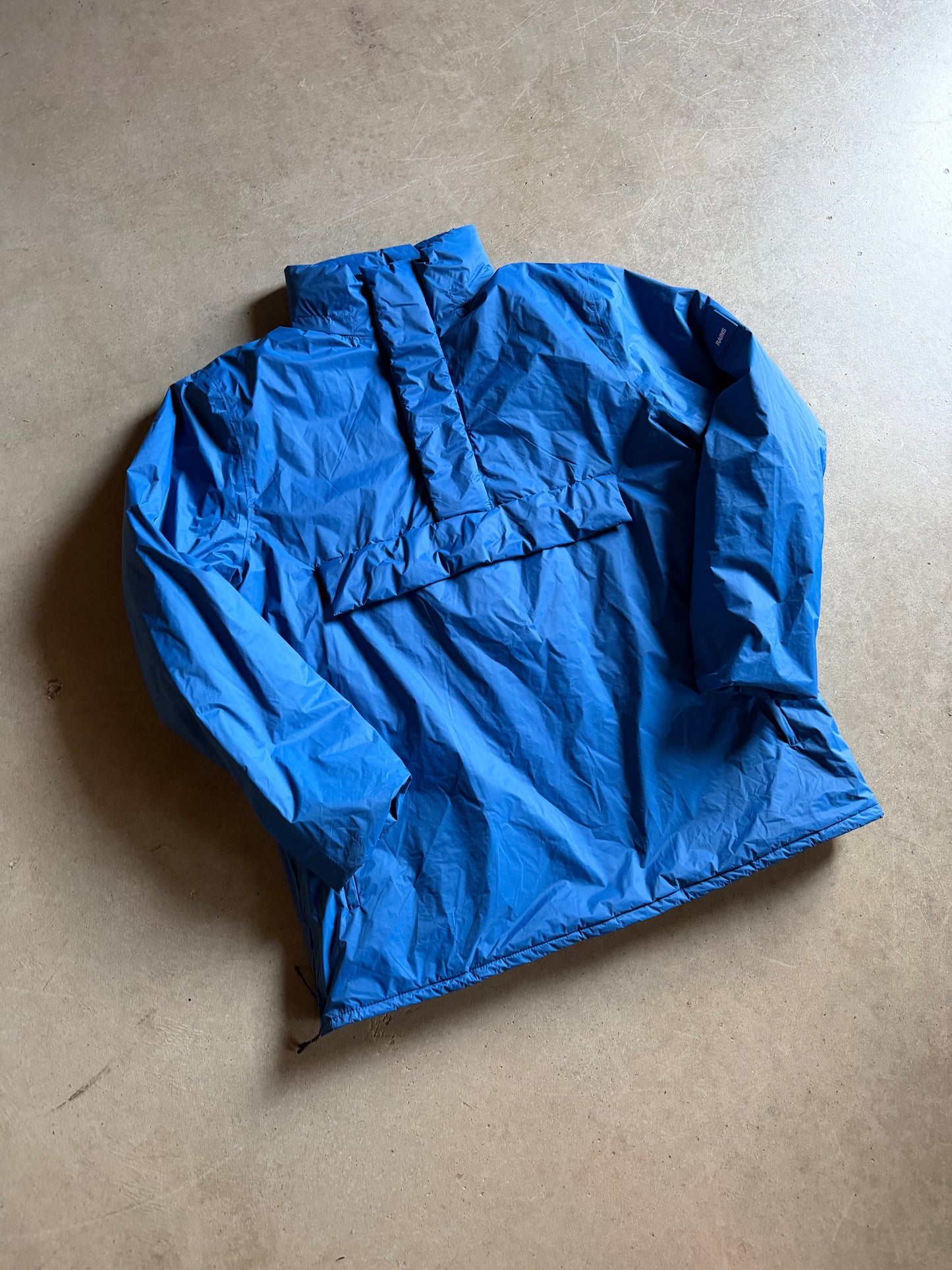 Rains Blue Puffer Anorak Sz XL