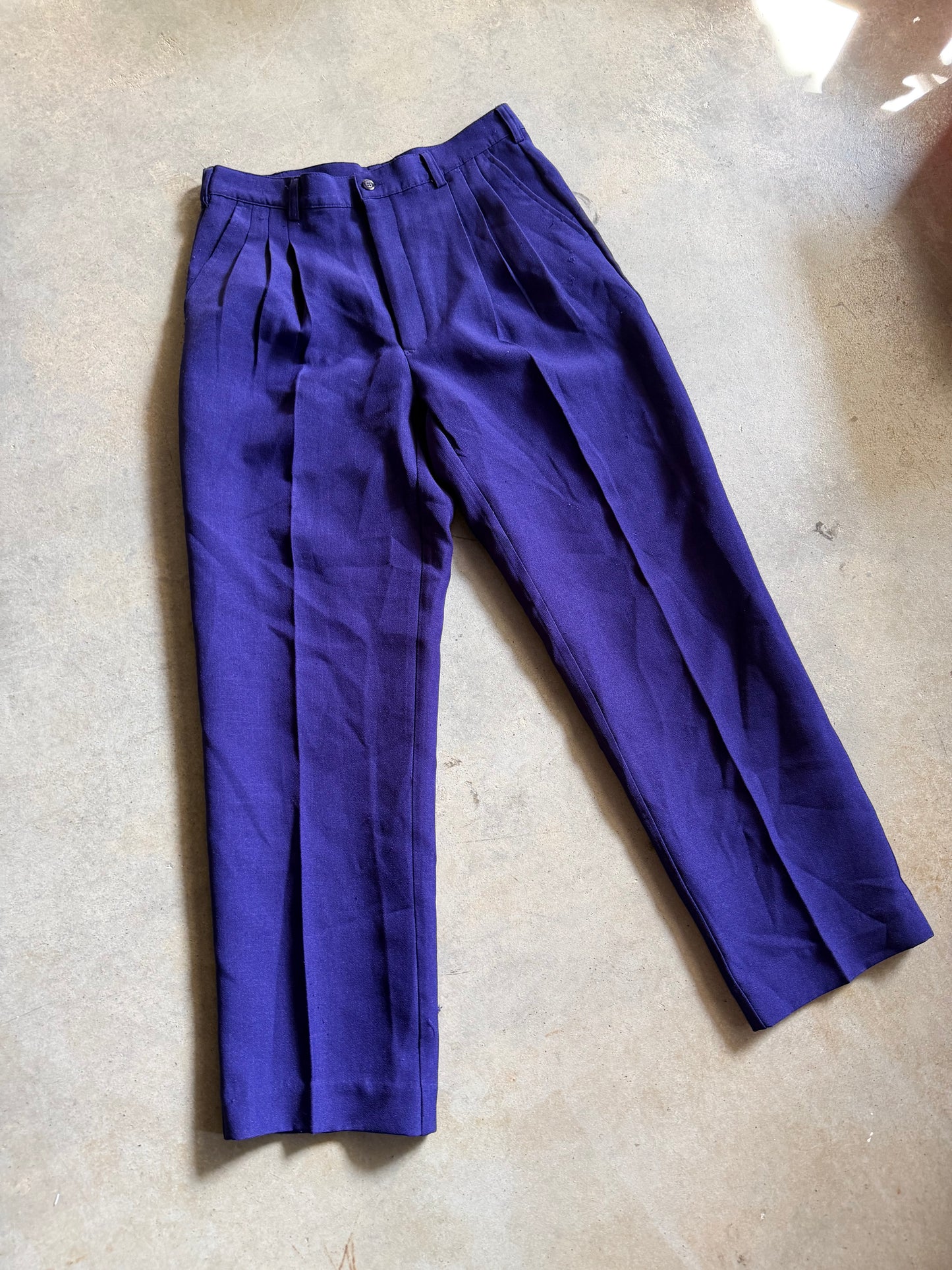 VTG Montique Purple Dress Pants Sz 34x32