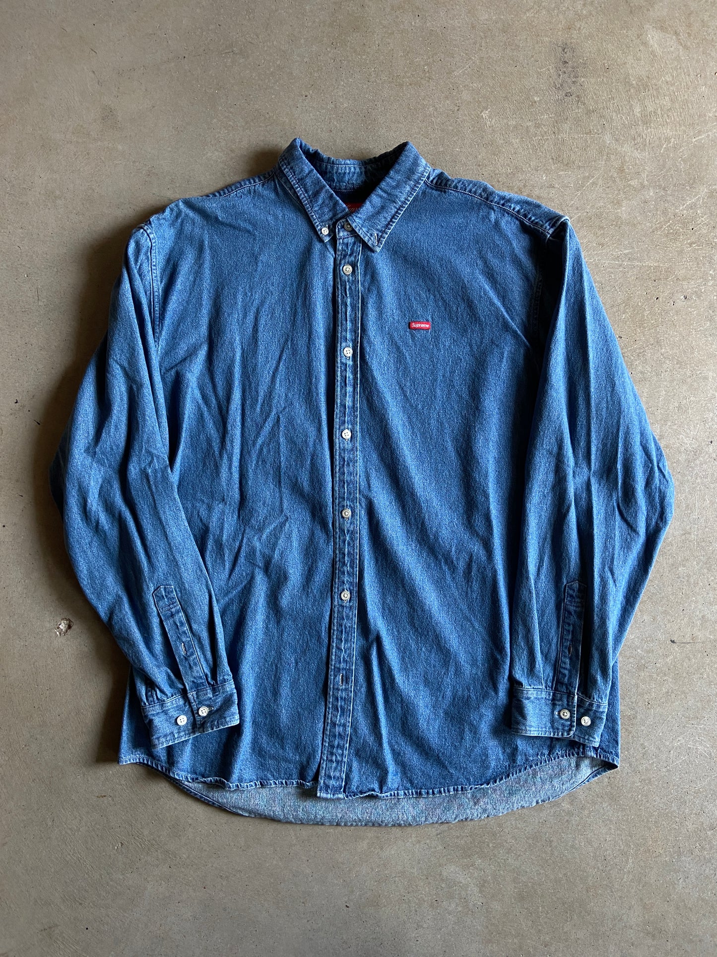 Supreme Denim Button Up Shirt Sz XL