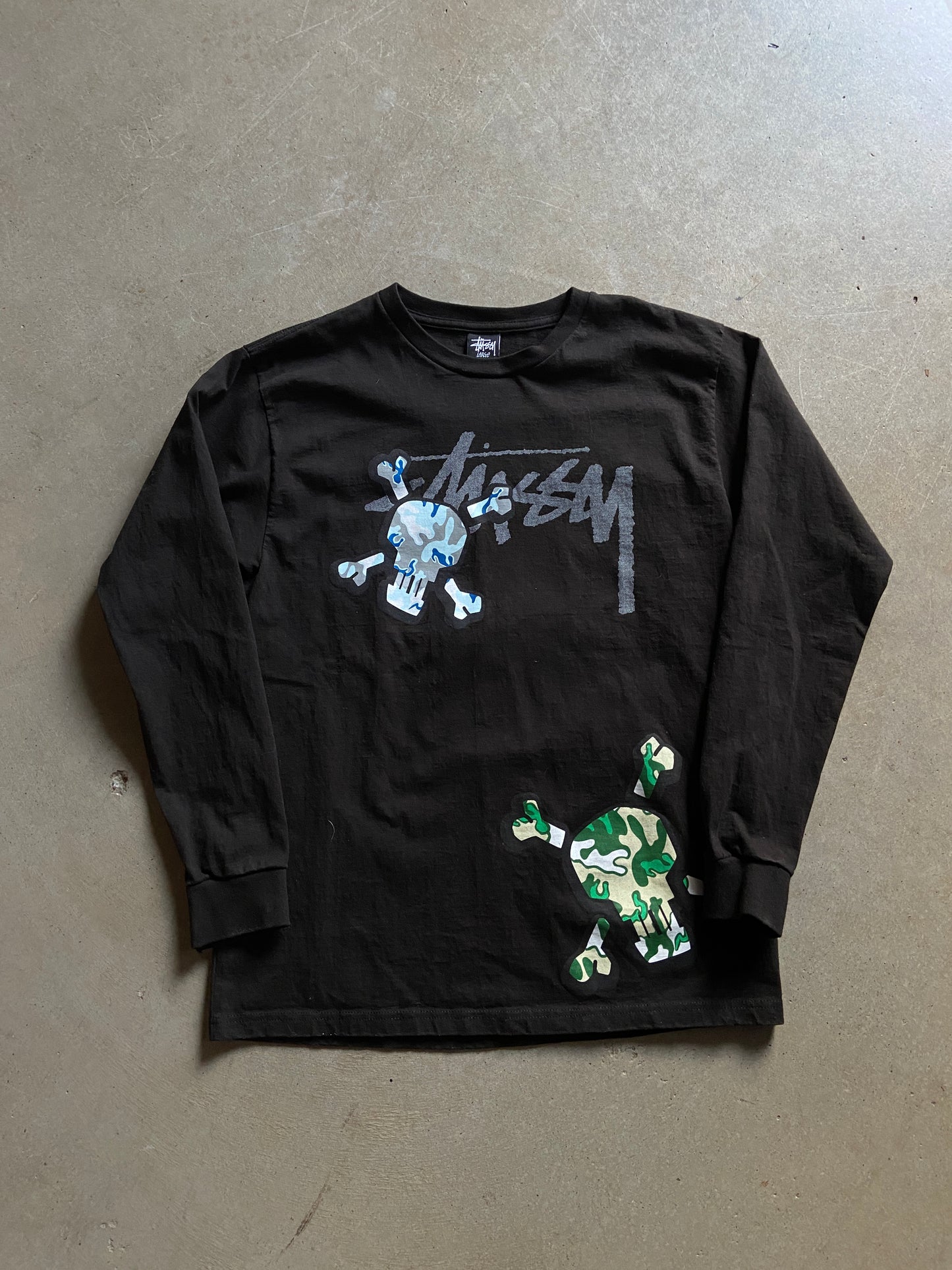 Stussy Crossbones LS Tee Sz M