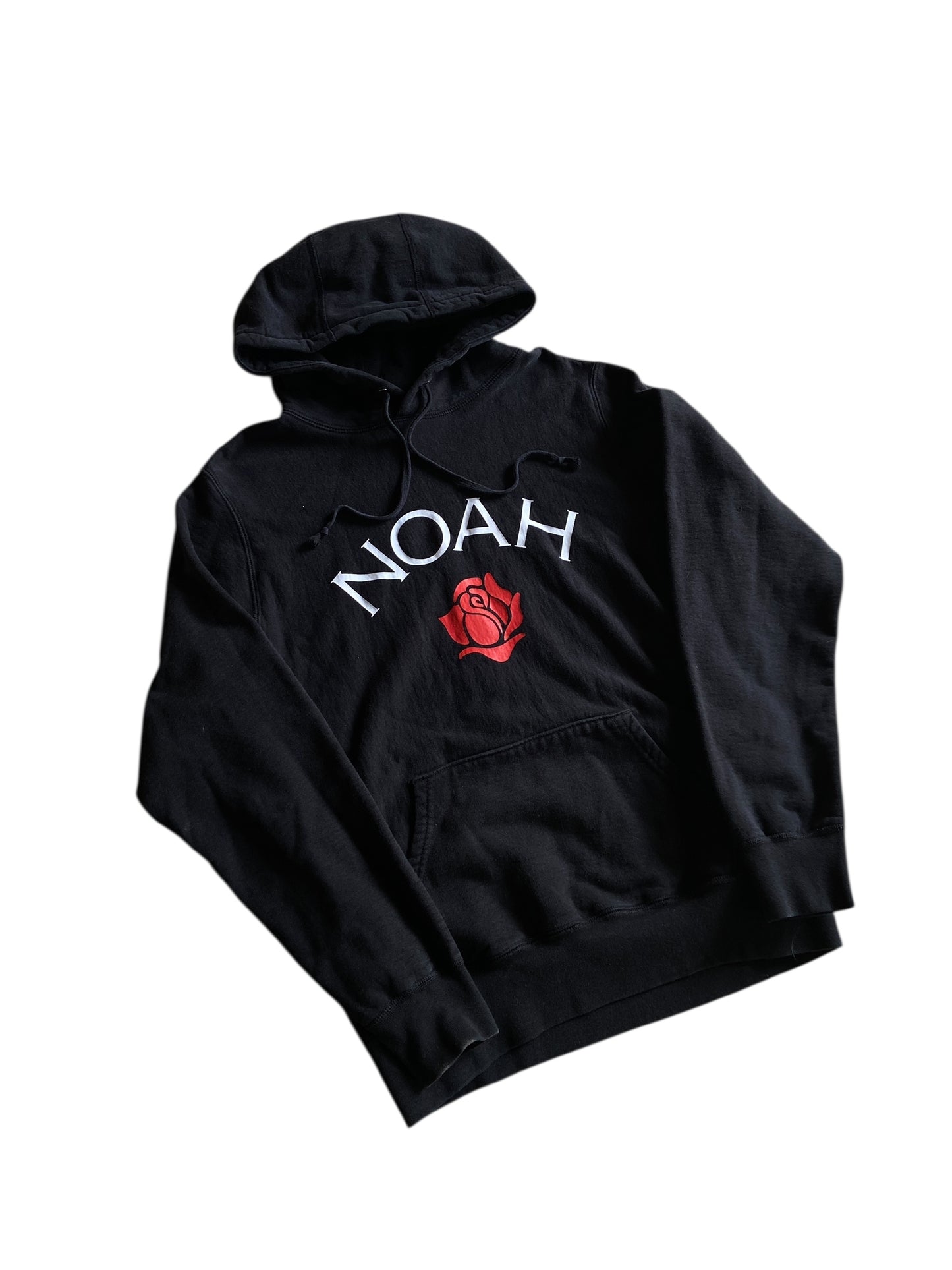 Noah Red Rose Black Hoodie Sz L