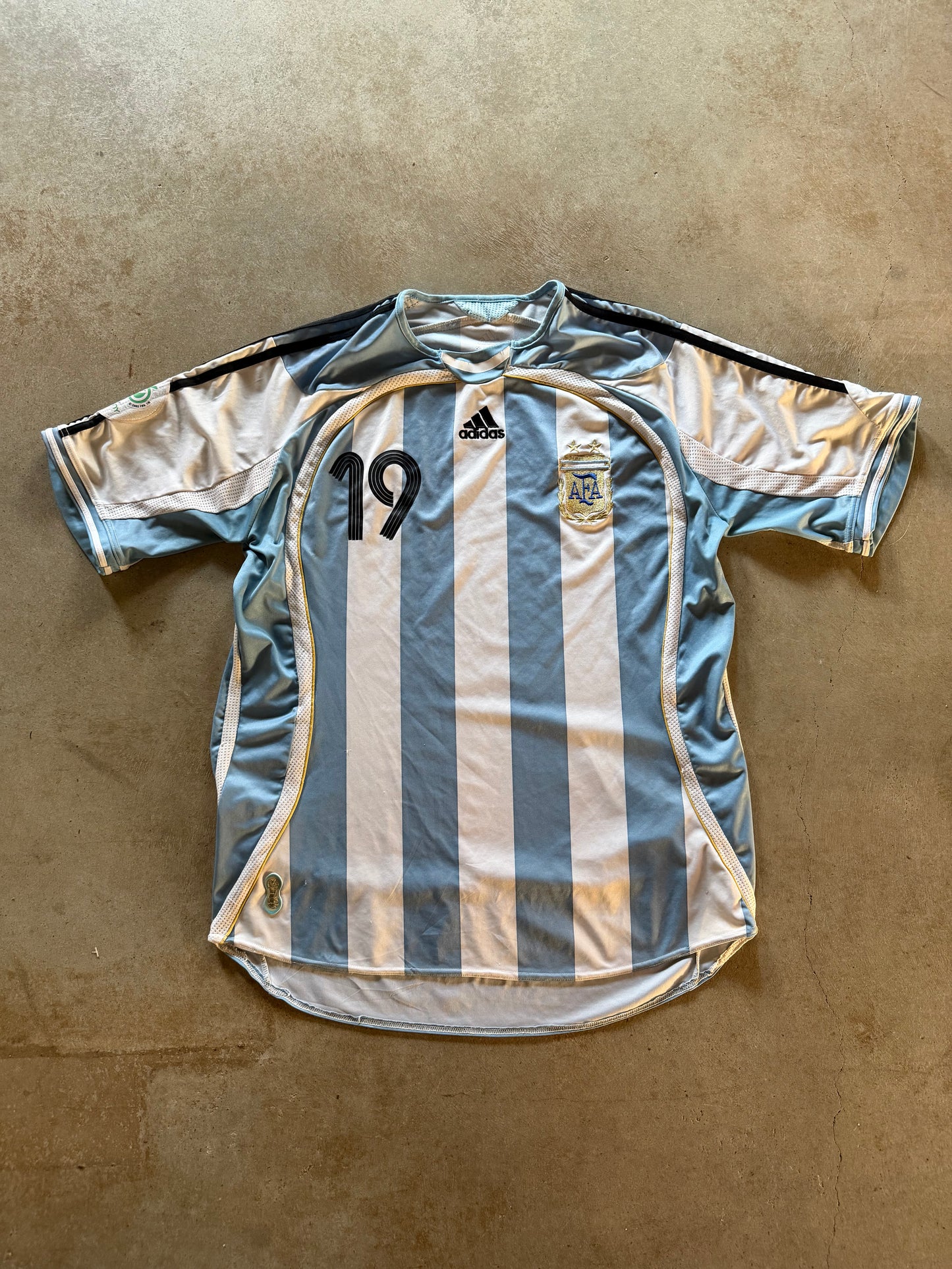 Argentina World Cup 2006 Germany Lionel Messi Soccer Jersey Sz XL