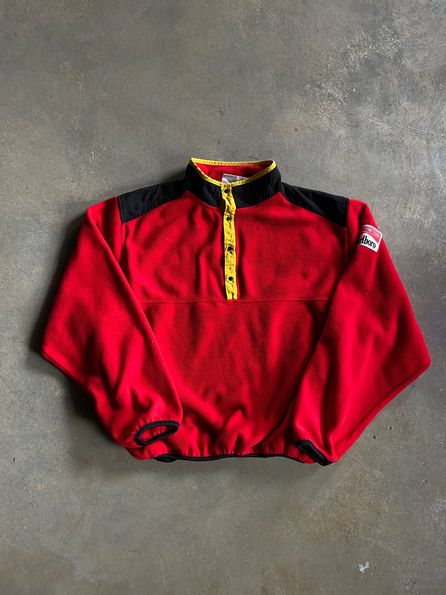 VTG Marlboro Red Fleece Pullover Jacket Sz XL