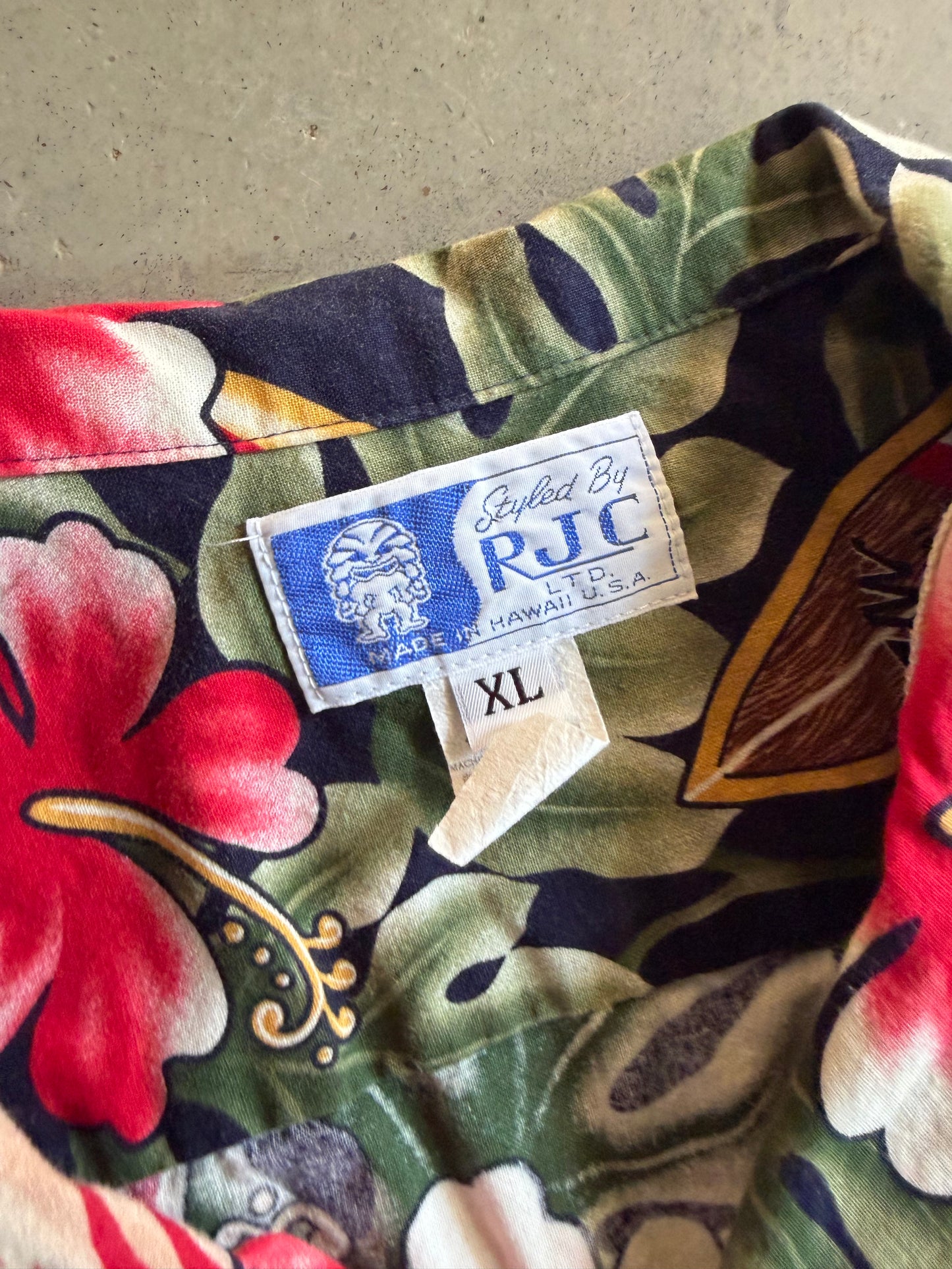 VTG RJC LTD Made In Hawaii Button Up Shirt Sz XL