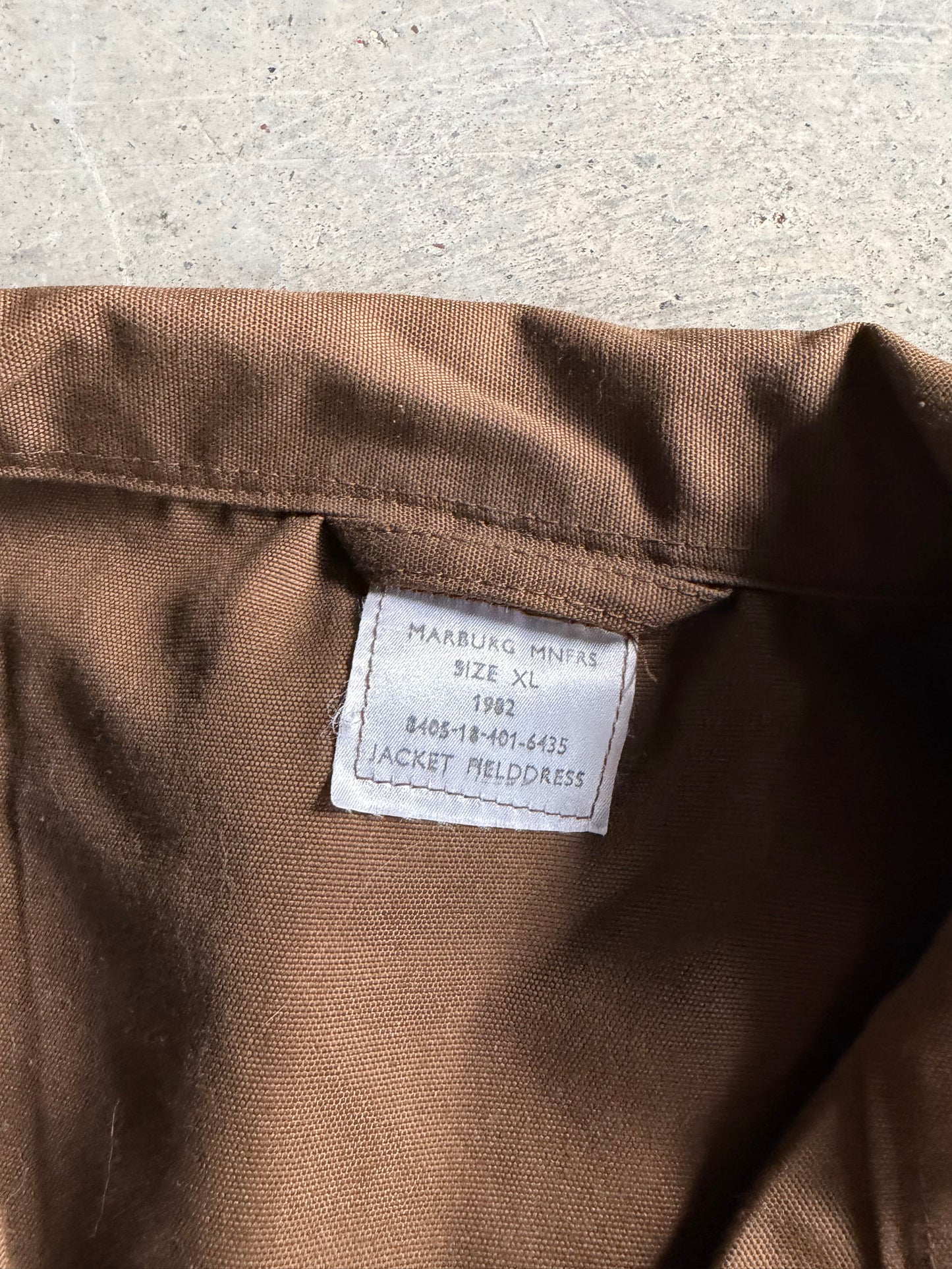 VTG Marburg MNFRS Jacket Fielddres Brown Jacket Sz XL