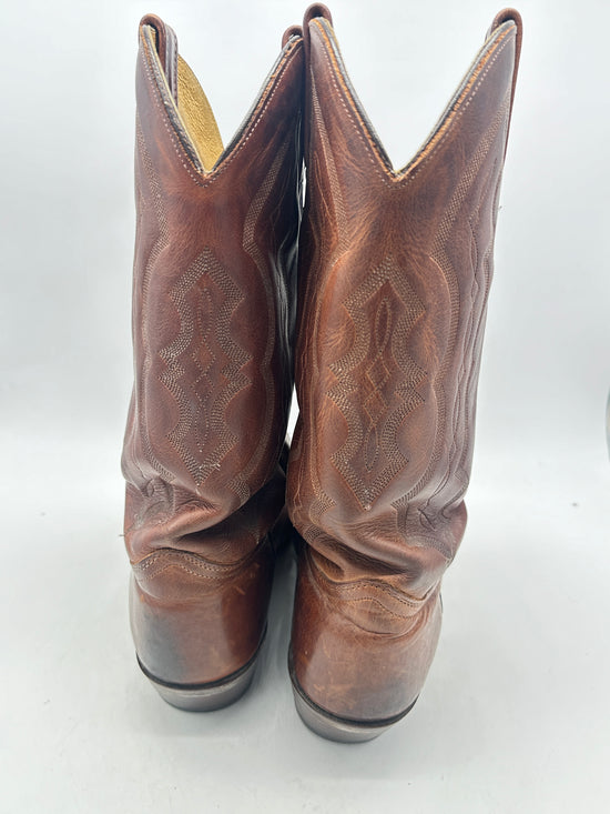 Load image into Gallery viewer, VTG J. Chisholm Brown Cowboy Boots Sz 11D
