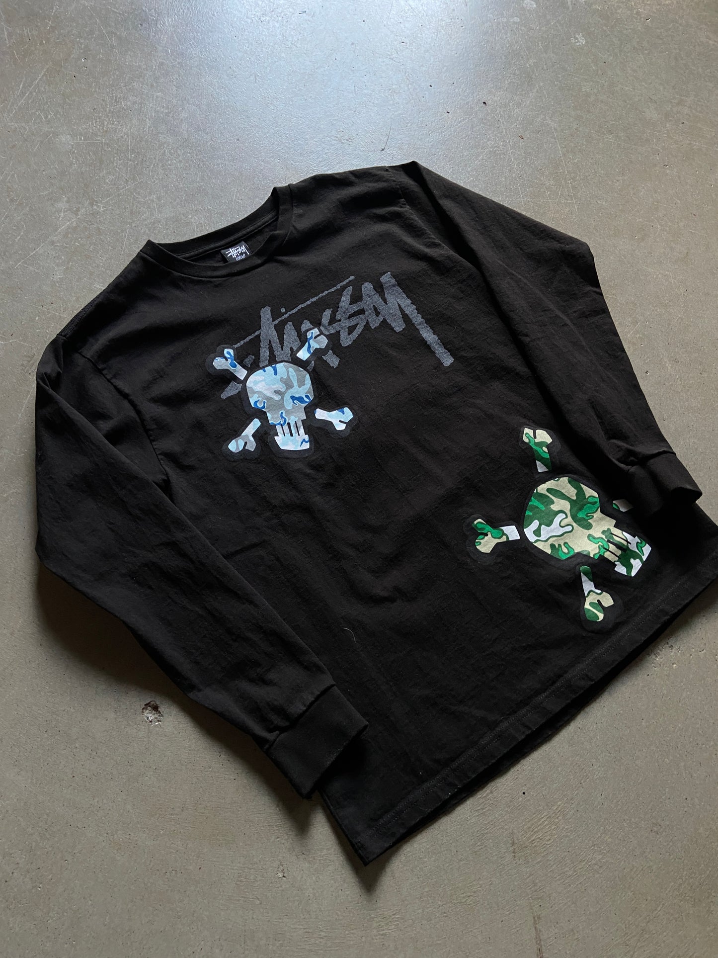 Stussy Crossbones LS Tee Sz M