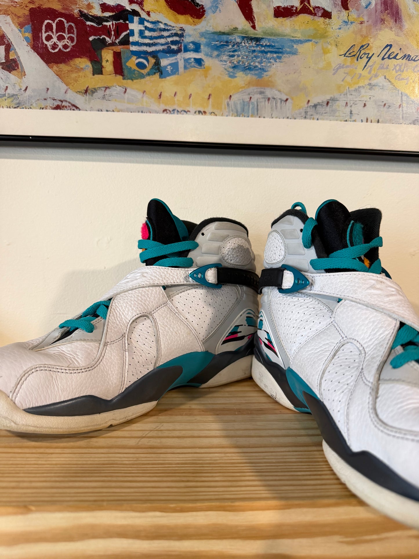 Preowned Jordan 8 Retro South Beach Sz 11M/12.5W