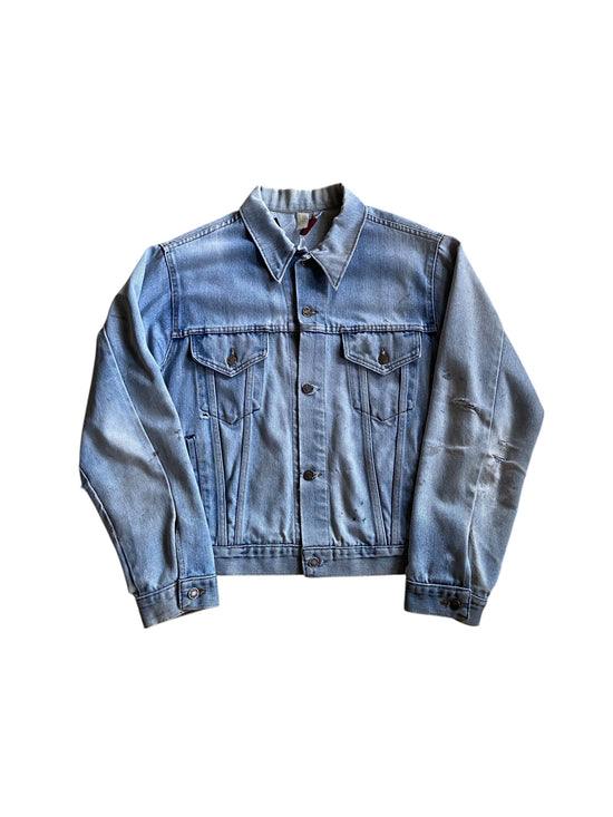 VTG Big Mac Light Wash Worn Denim Jacket Sz M/L
