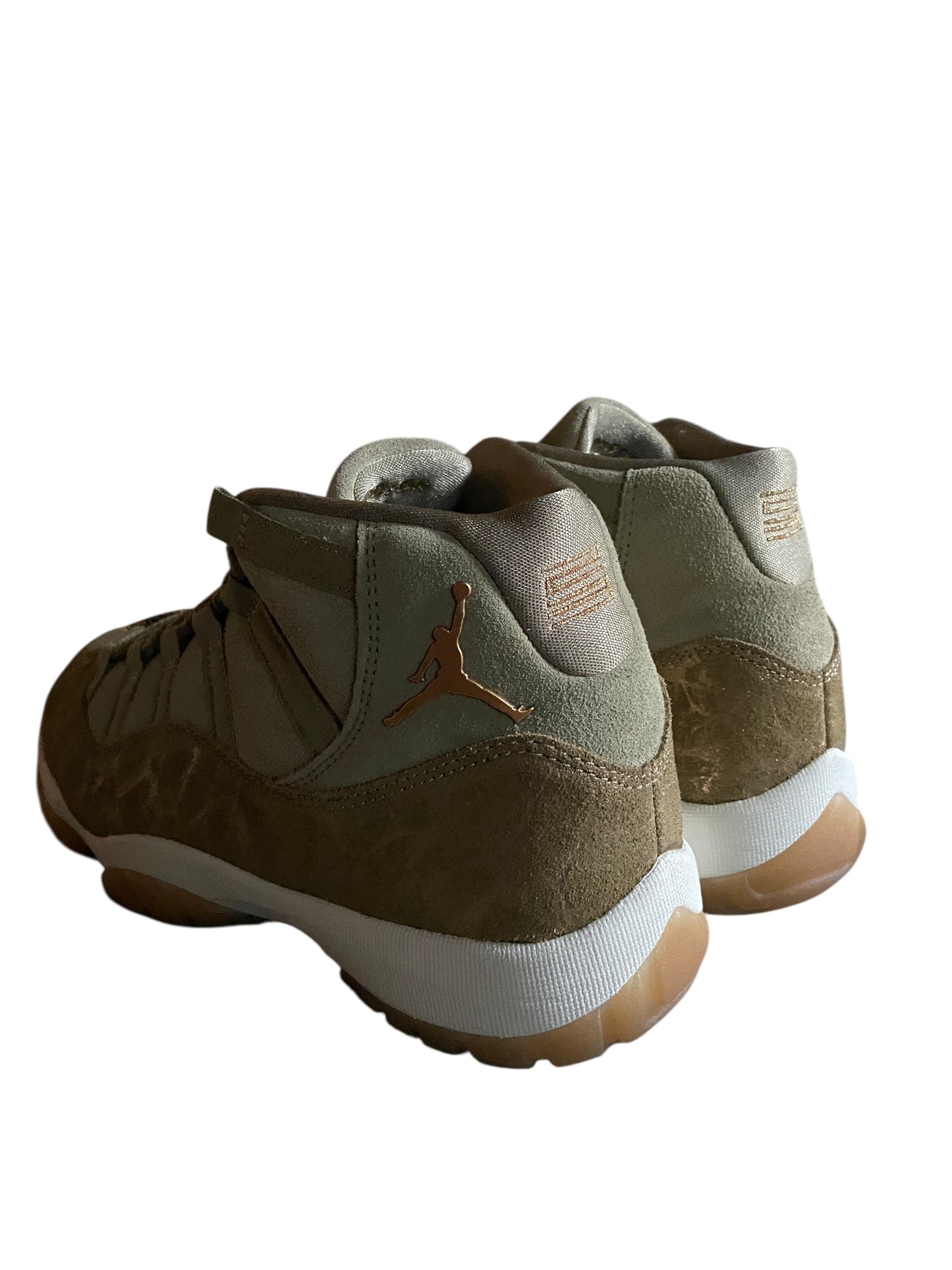 Preowned Air Jordan 11 Wmns "Neutral Olive" Sz 11w/9.5M