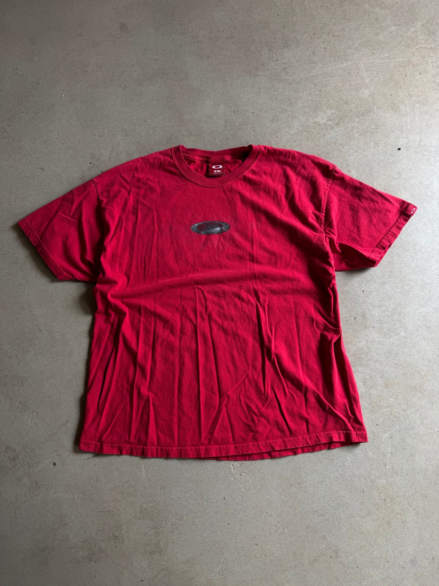 Y2K Oakley Red Skull Grime Tee Sz 2XL