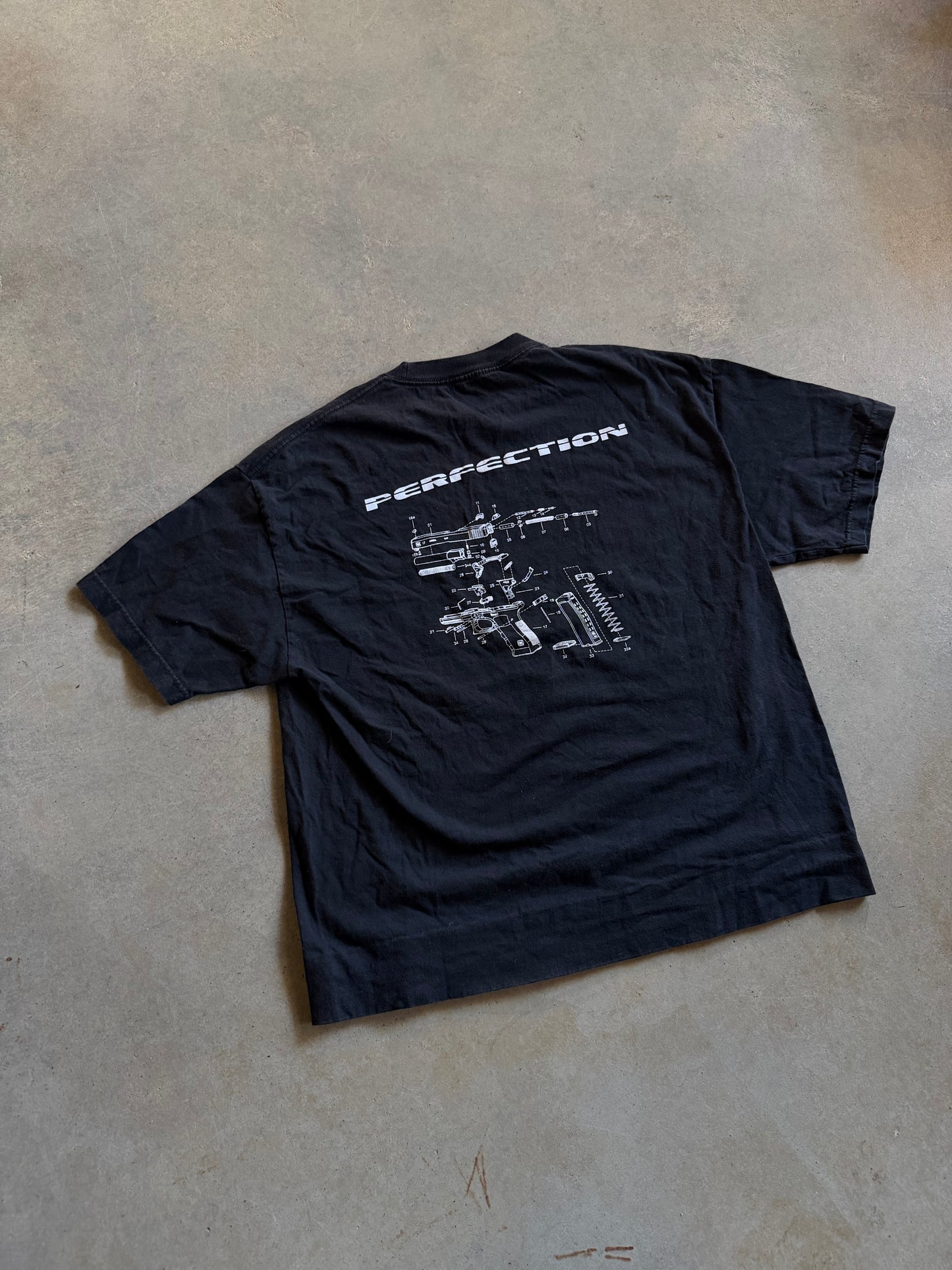 VTG Glock Perfection Blueprint Tee Sz XL