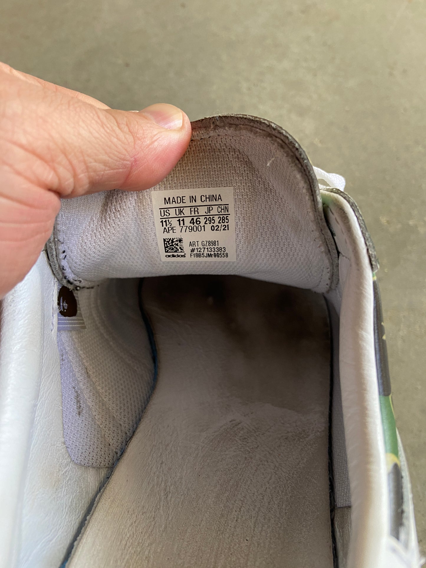 Preowned Adidas Superstar Bape ABC Camo Green Sz 11.5M/13W