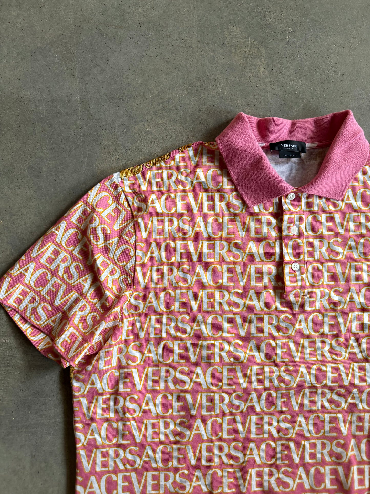 Versace Pink Polo Shirt Sz XL/2XL