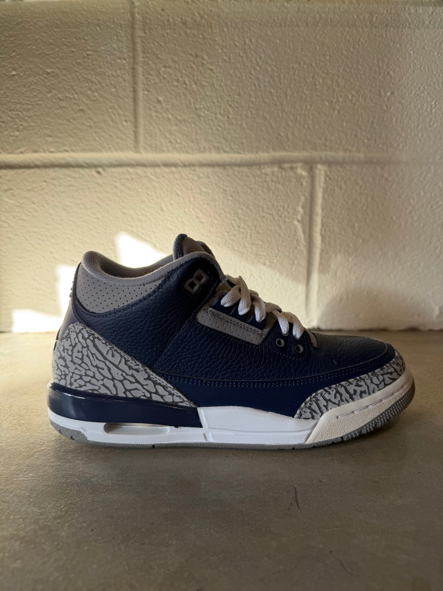 Preowned Air Jordan 3 Retro GS 'Georgetown' Sz 7y