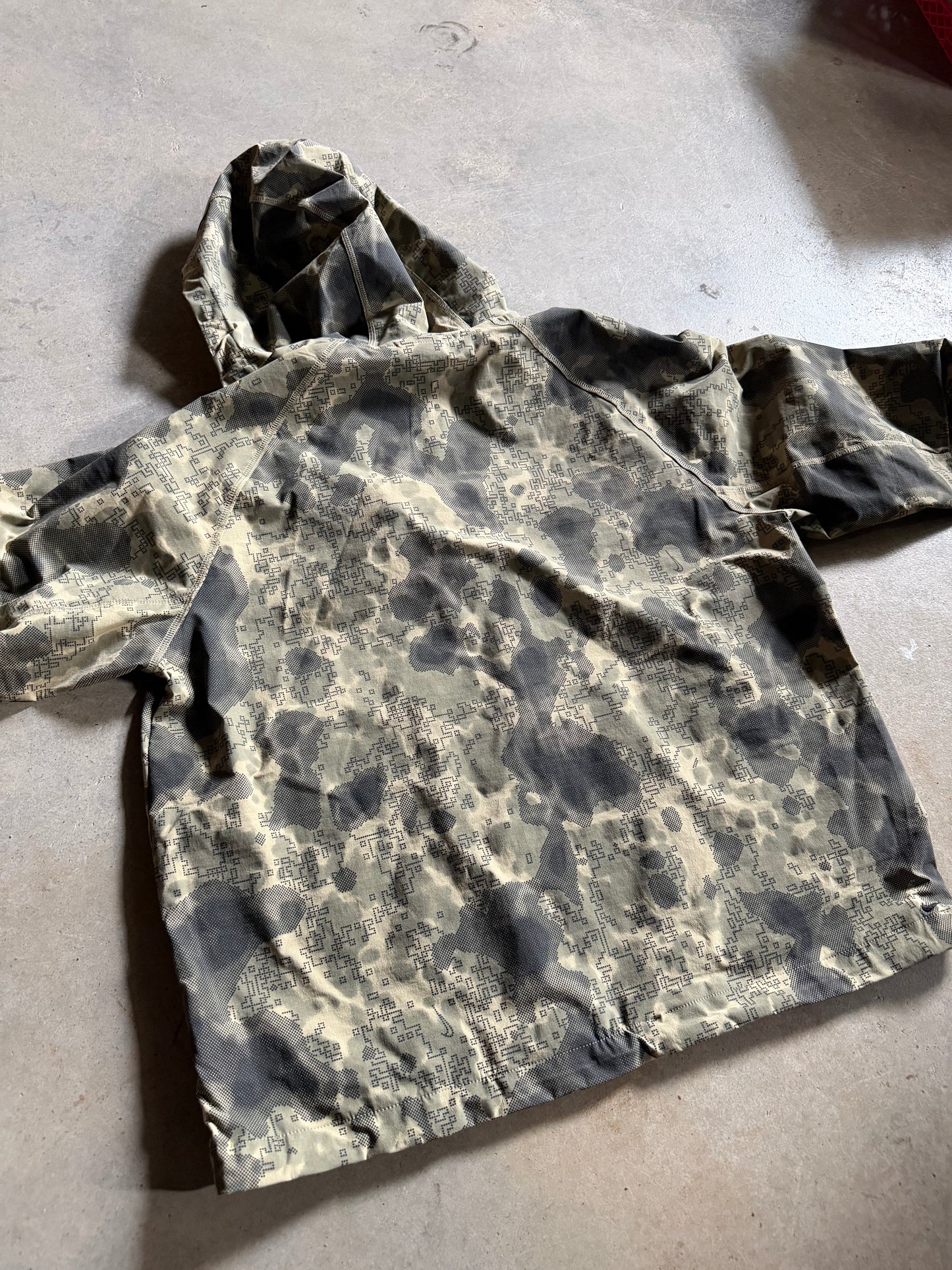 Nike Green Tech Camo Zip Up Hoodie Sz L