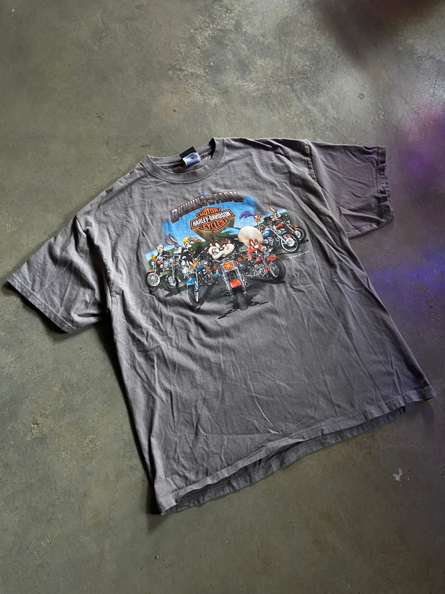 VTG Looney Tunes Harley Davidson Tee Sz XL