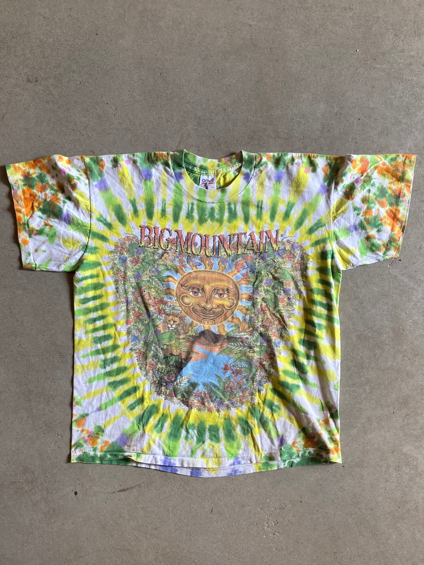 VTG Big Mountain Tie Dye Tee Sz L