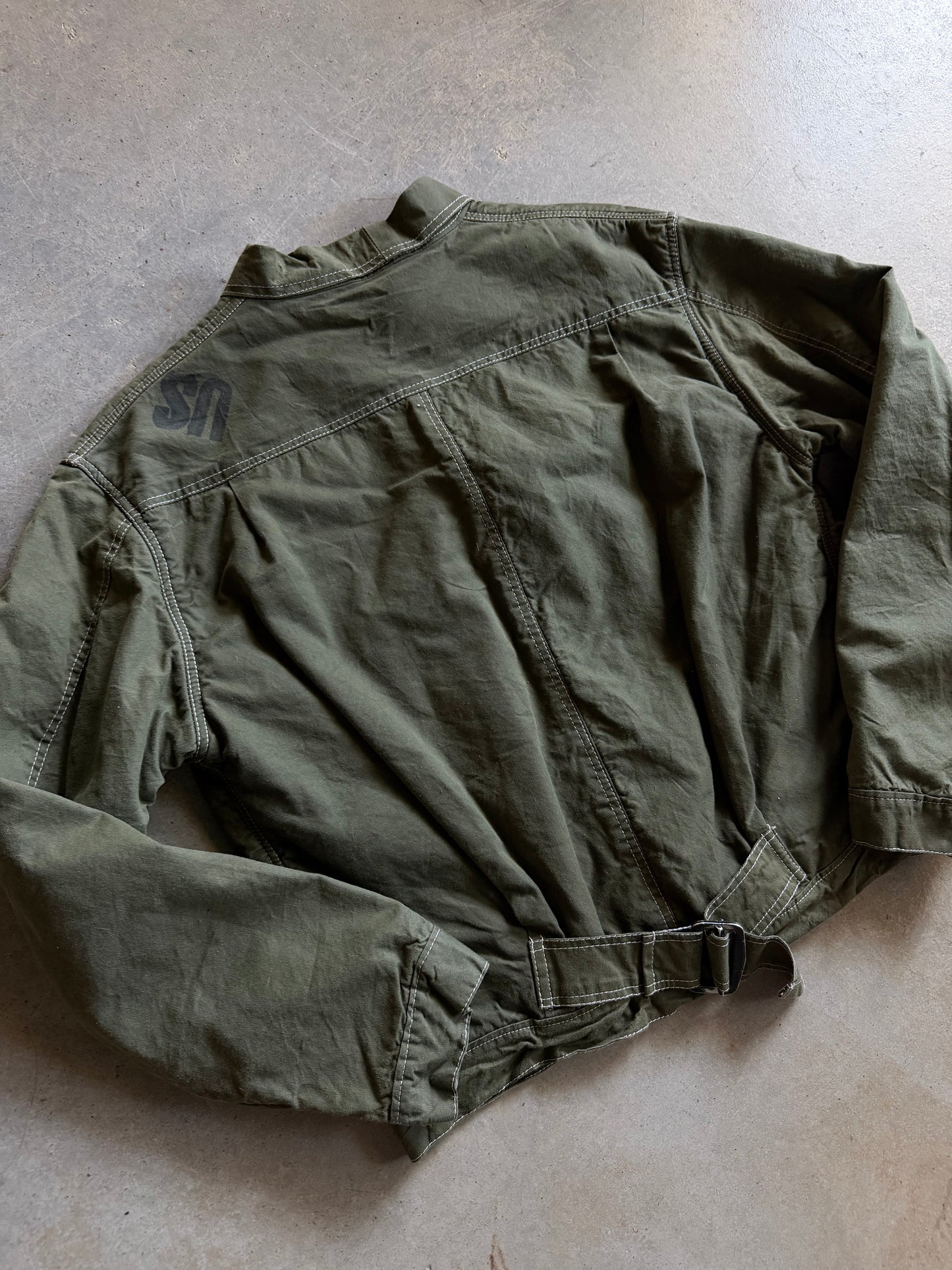 Reworked david turner Olive Type 2 Jacket Sz M/L