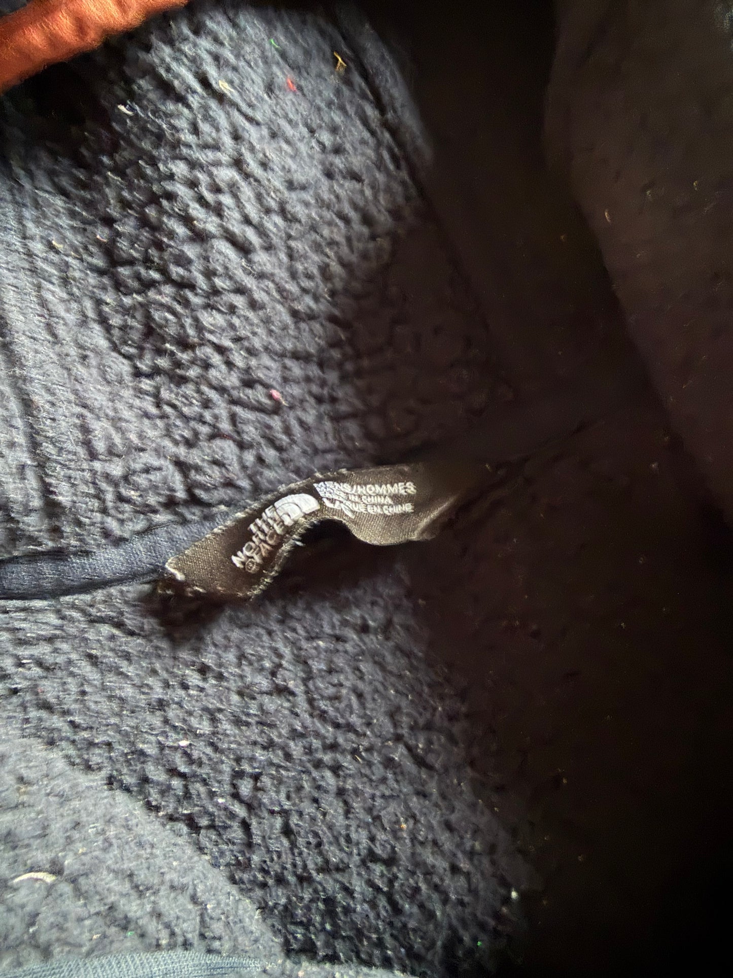 North Face Hooded Quarter Half Zip Heavy Fleece Jacket Sz L