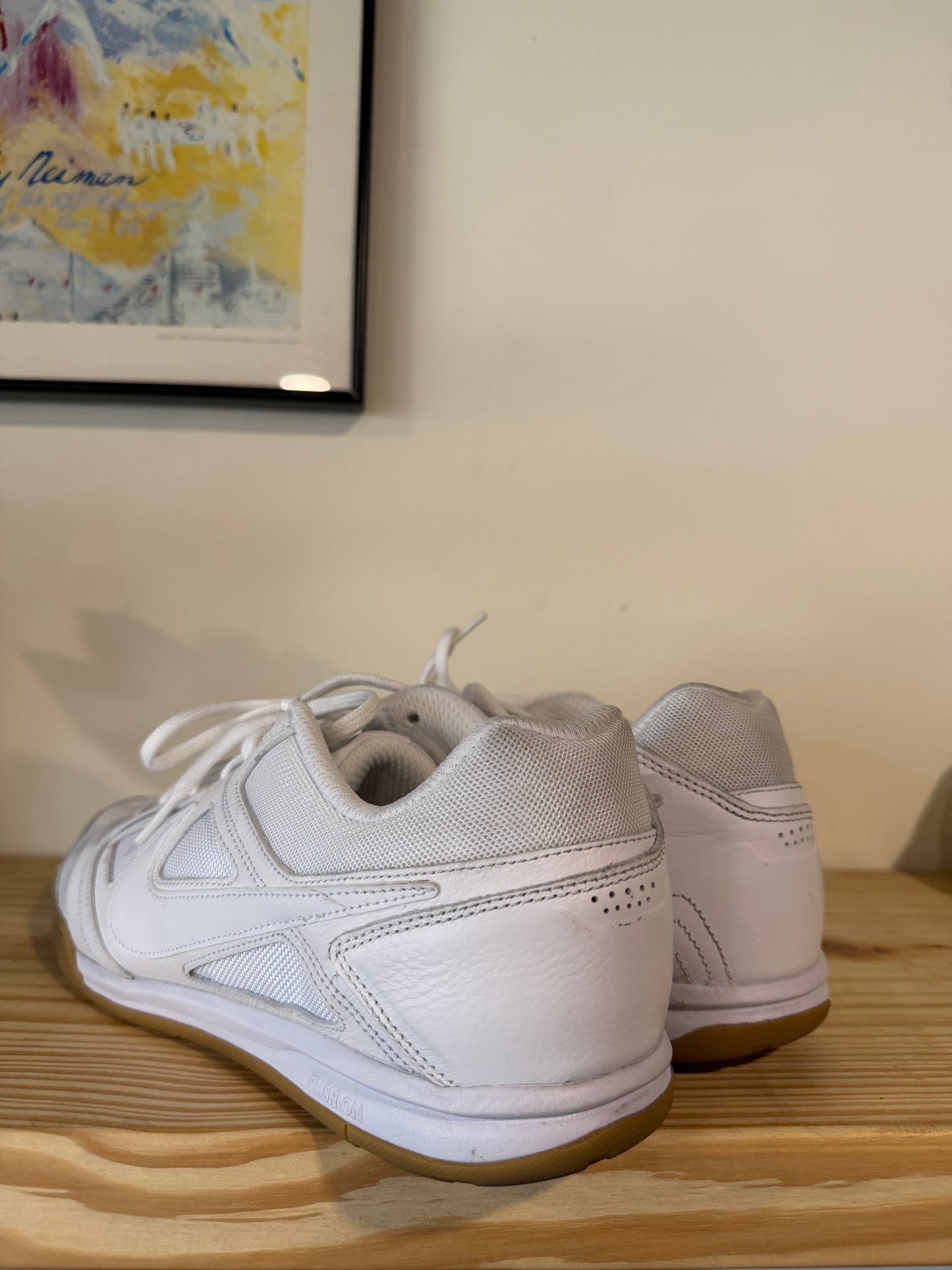 Preowned Nike Gato White/White/Gum Light Brown Sz 11.5M/13W