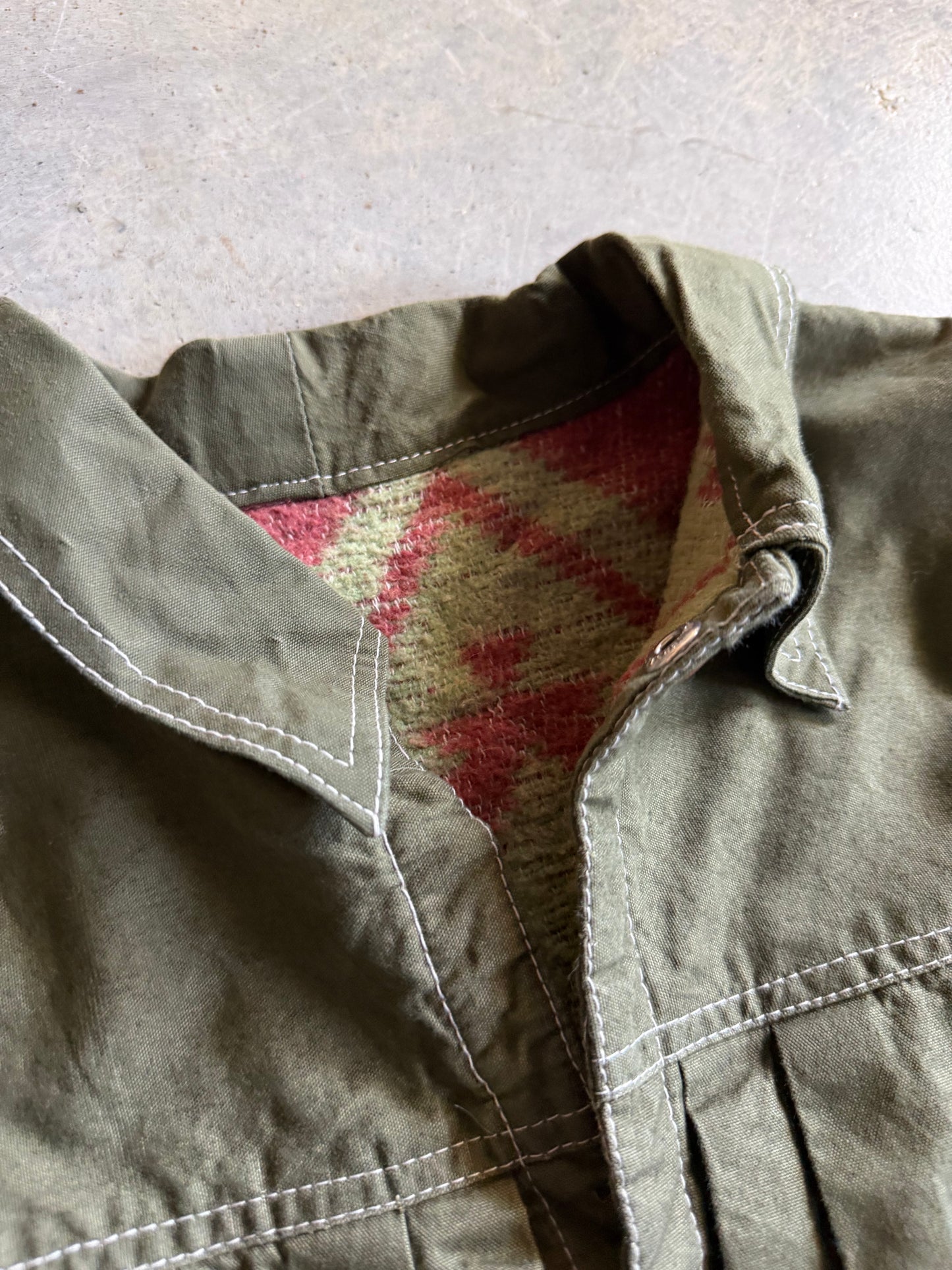 Reworked david turner Olive Type 2 Jacket Sz M/L