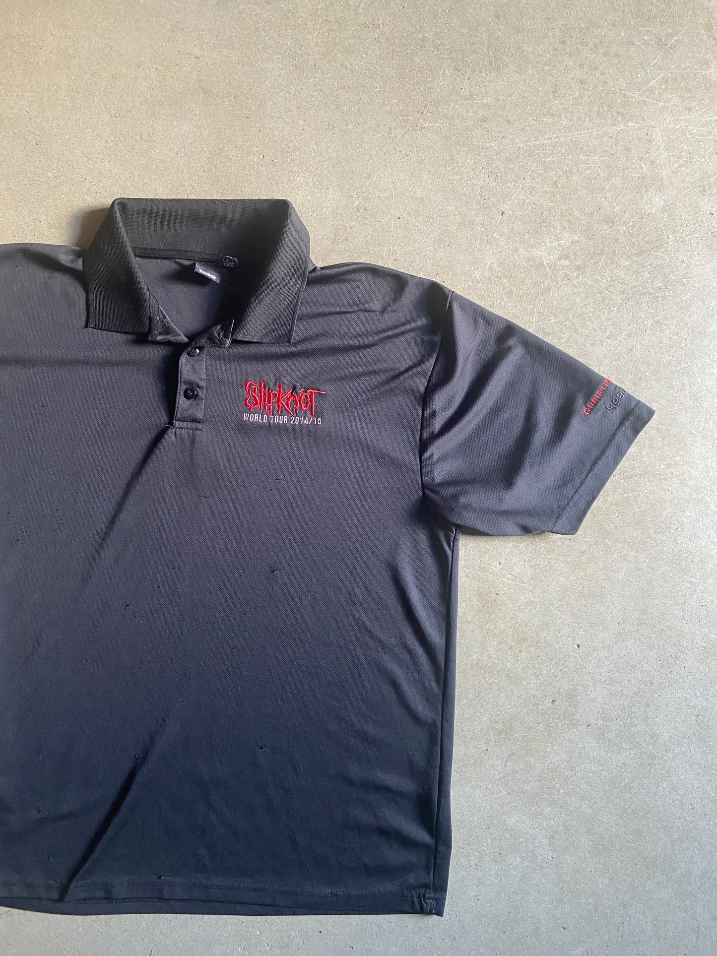 2014 Slipknot World Tour Reebok Polo Shirt Sz XL
