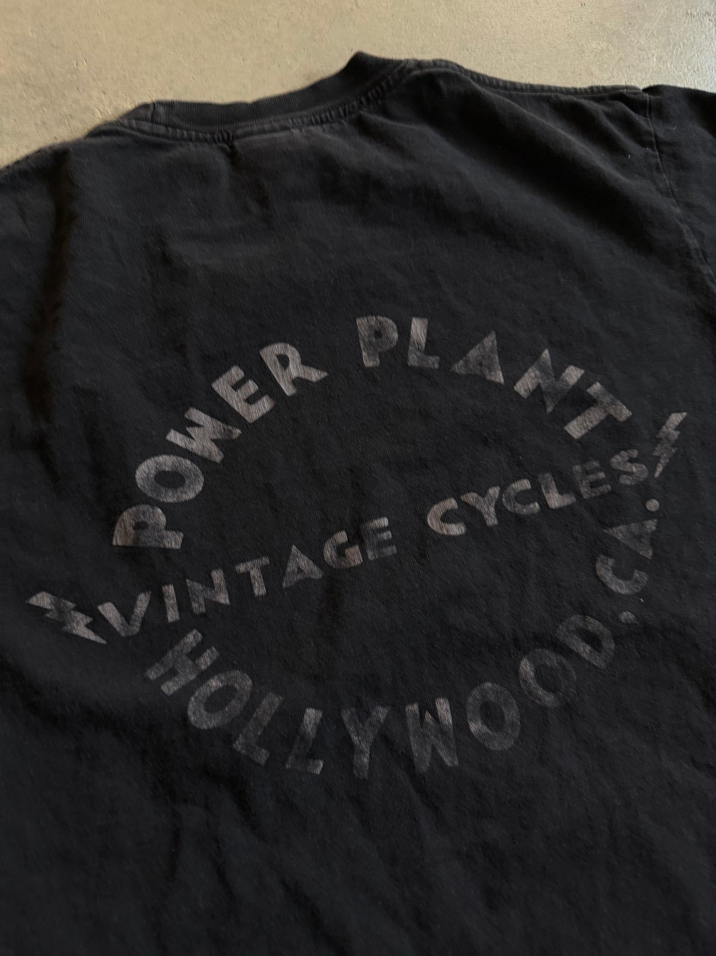 Power Plant Vintage Cycles Hollywood CA Tee Sz M