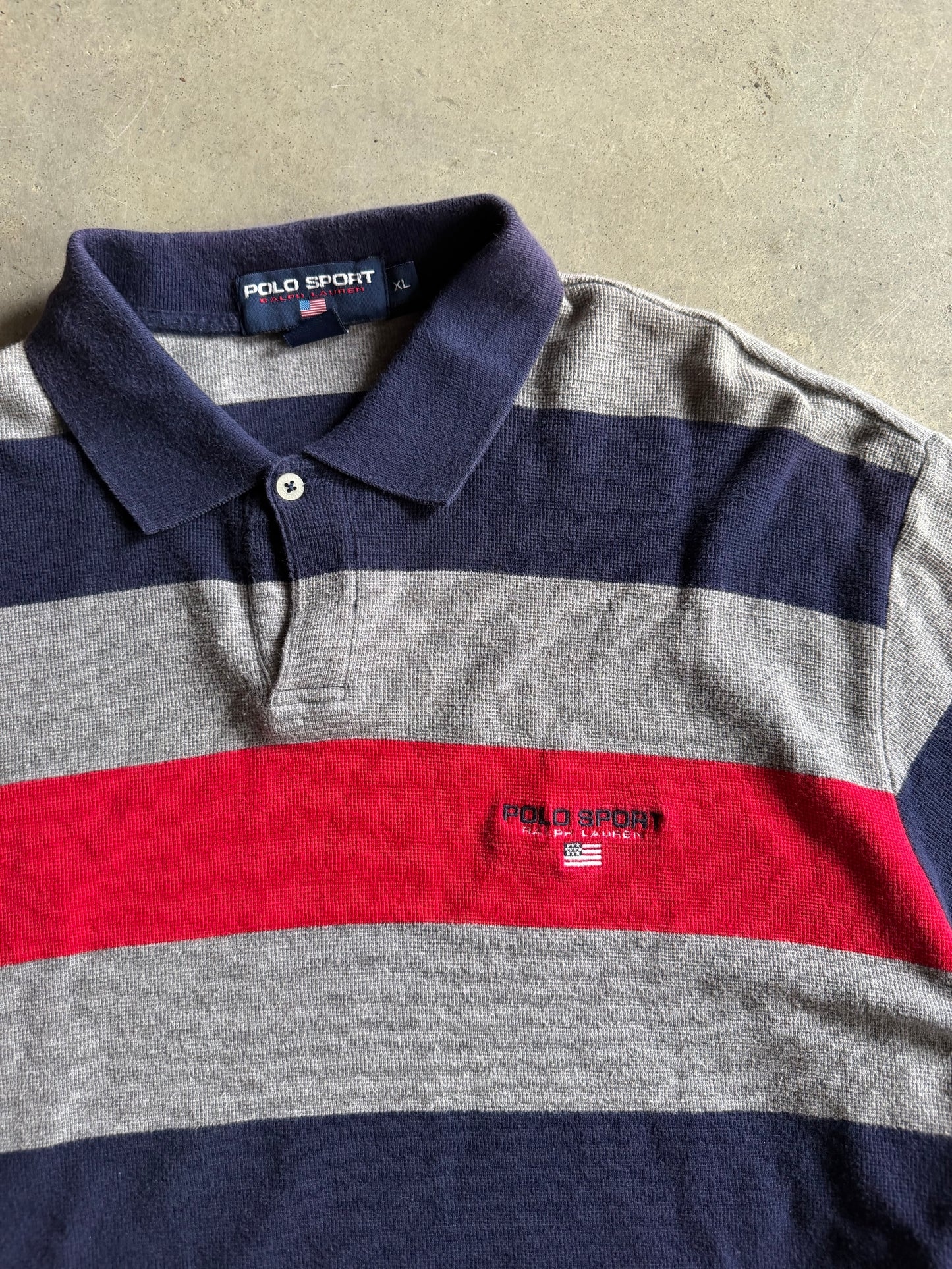 VTG Polo Sport Multicolor Polo Shirt Sz XL