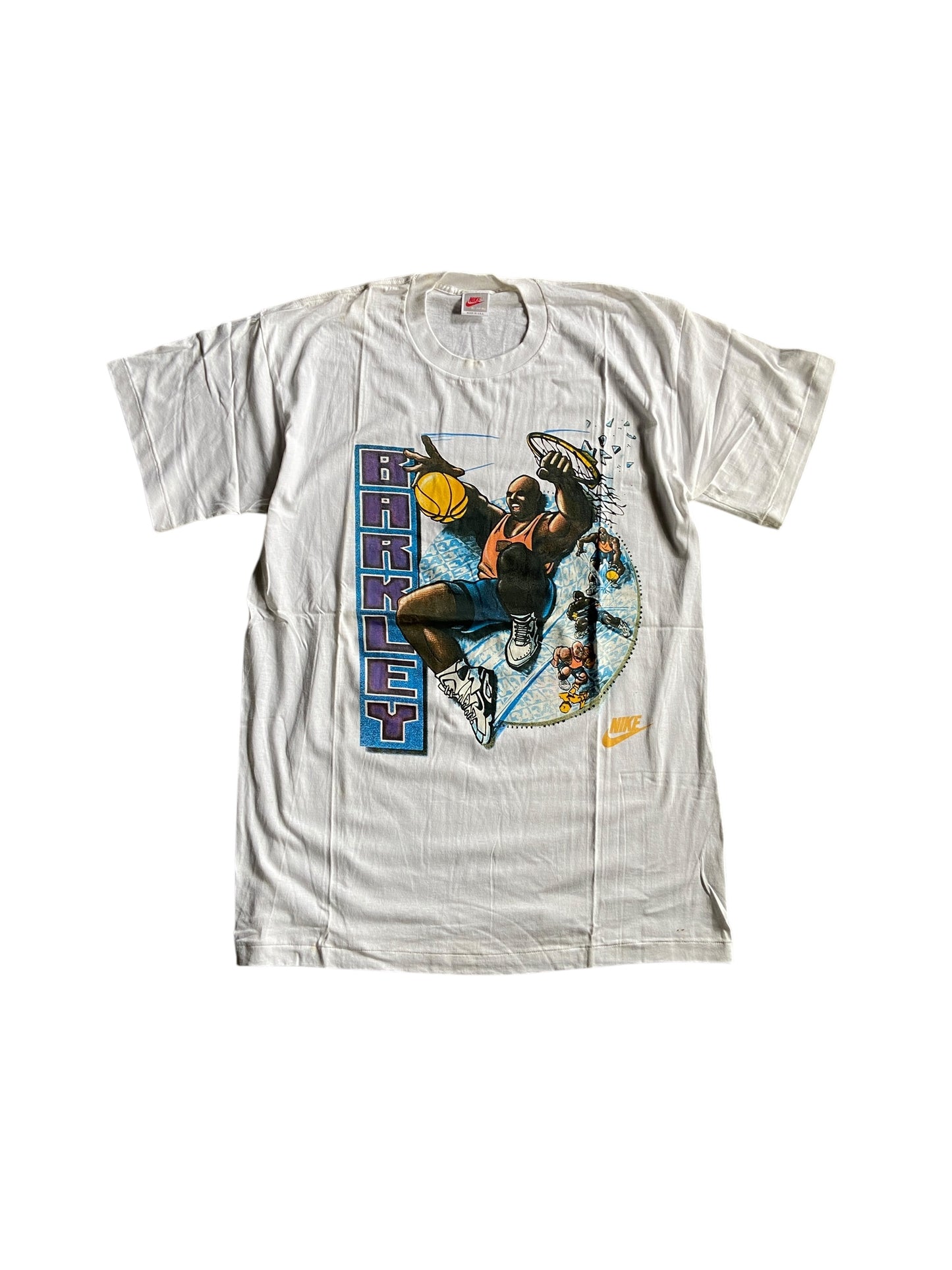VTG Nike Grey Tag Charles Barkley Dunking Tee Sz XLT
