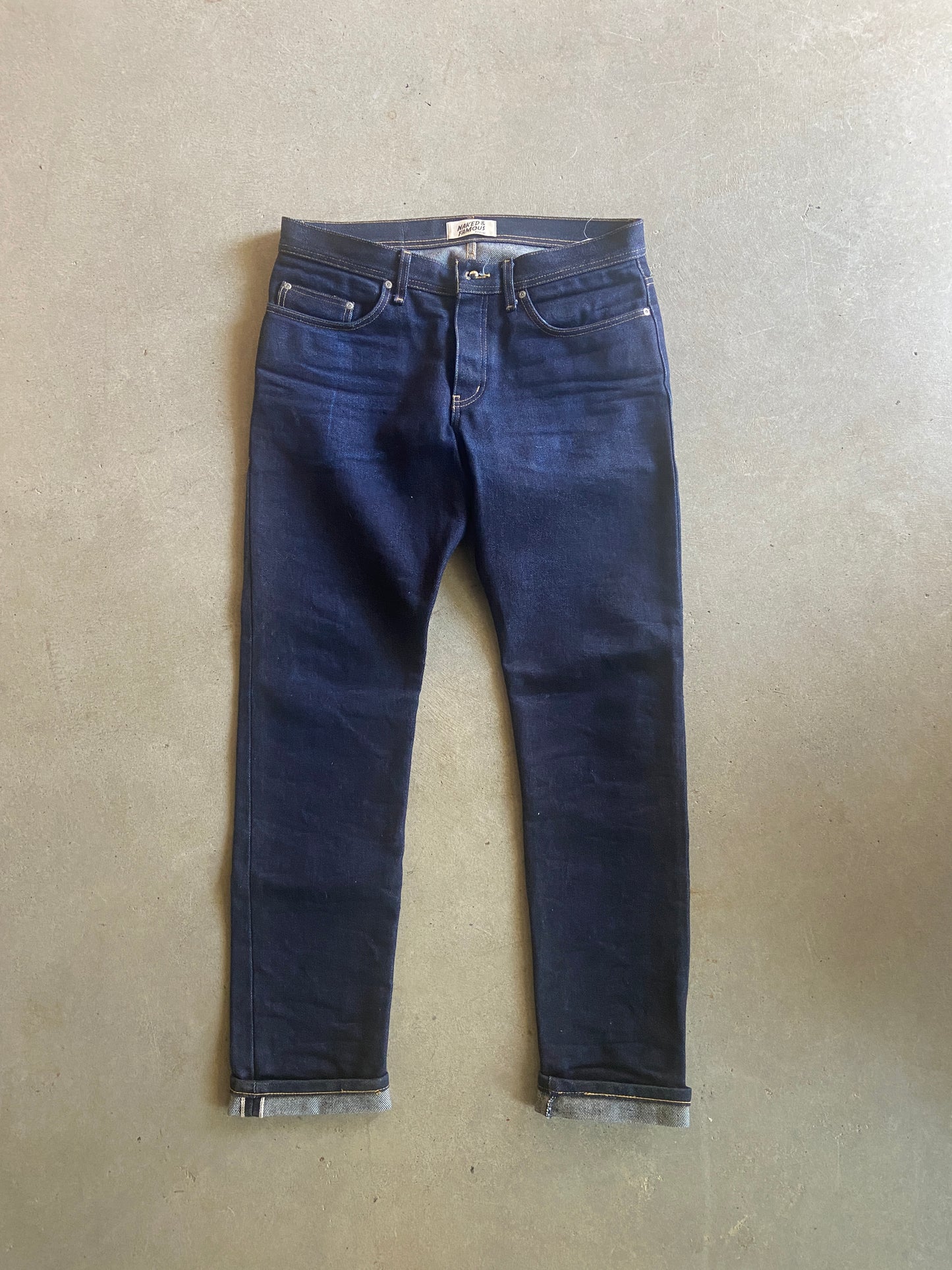 Naked & Famous Weird Guy Soft Selvedge Denim Jeans Sz 34x32