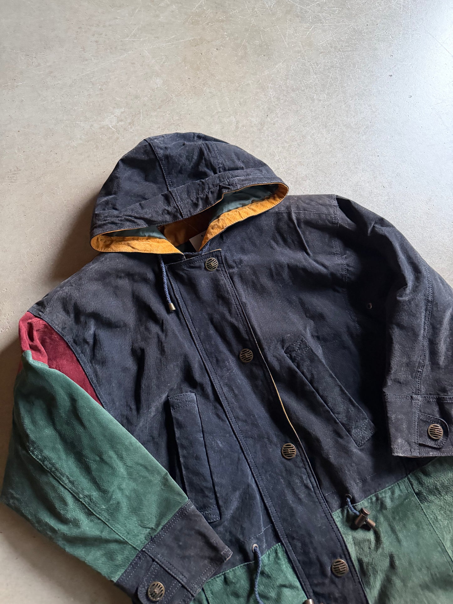 Otello Pelle Suede Hooded Jacket Sz S