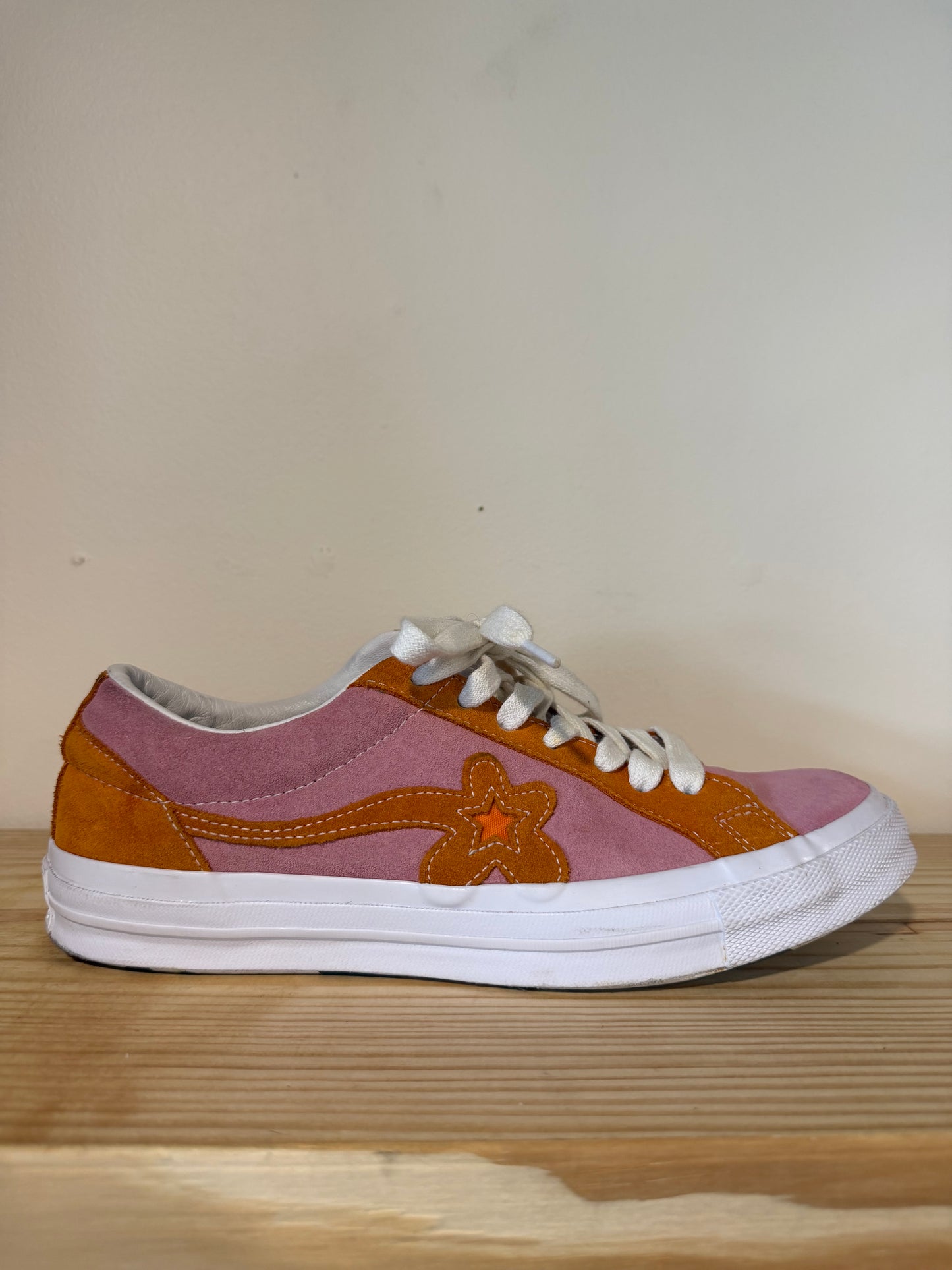 Preowned Converse One Star Ox Tyler the Creator Golf le Fleur Pink Orange Sz 9.5M/11W