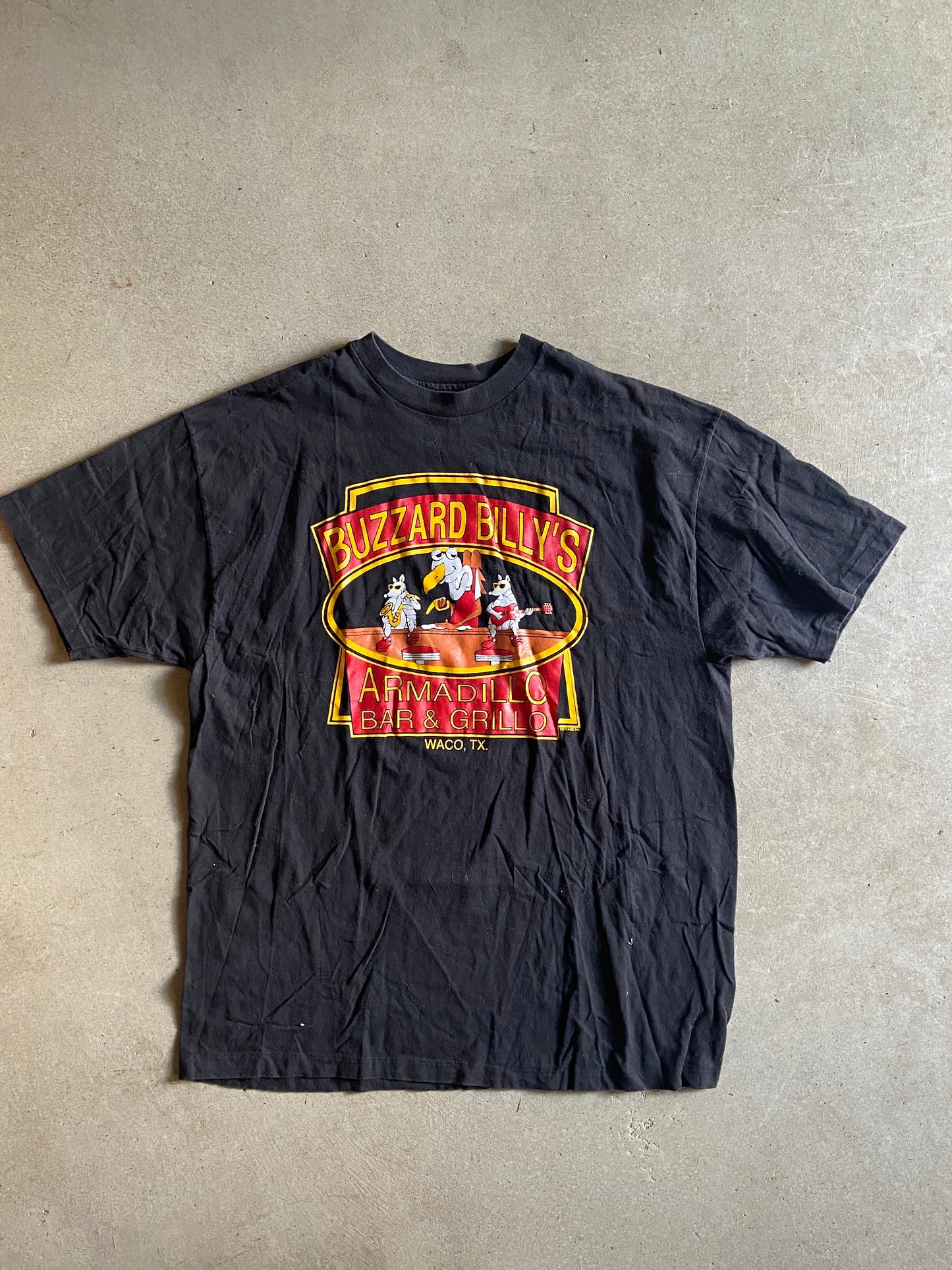 VTG Buzzard Billy's Armadillo Bar & Grillo Tee Sz XL