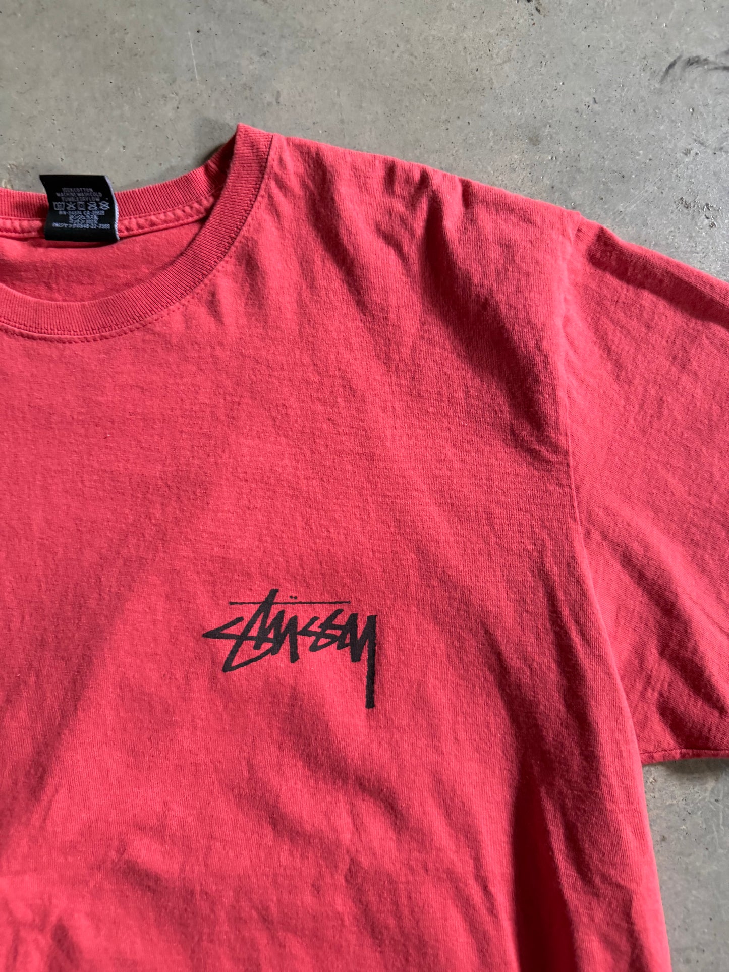 Stussy Dogs Red Tee Sz L