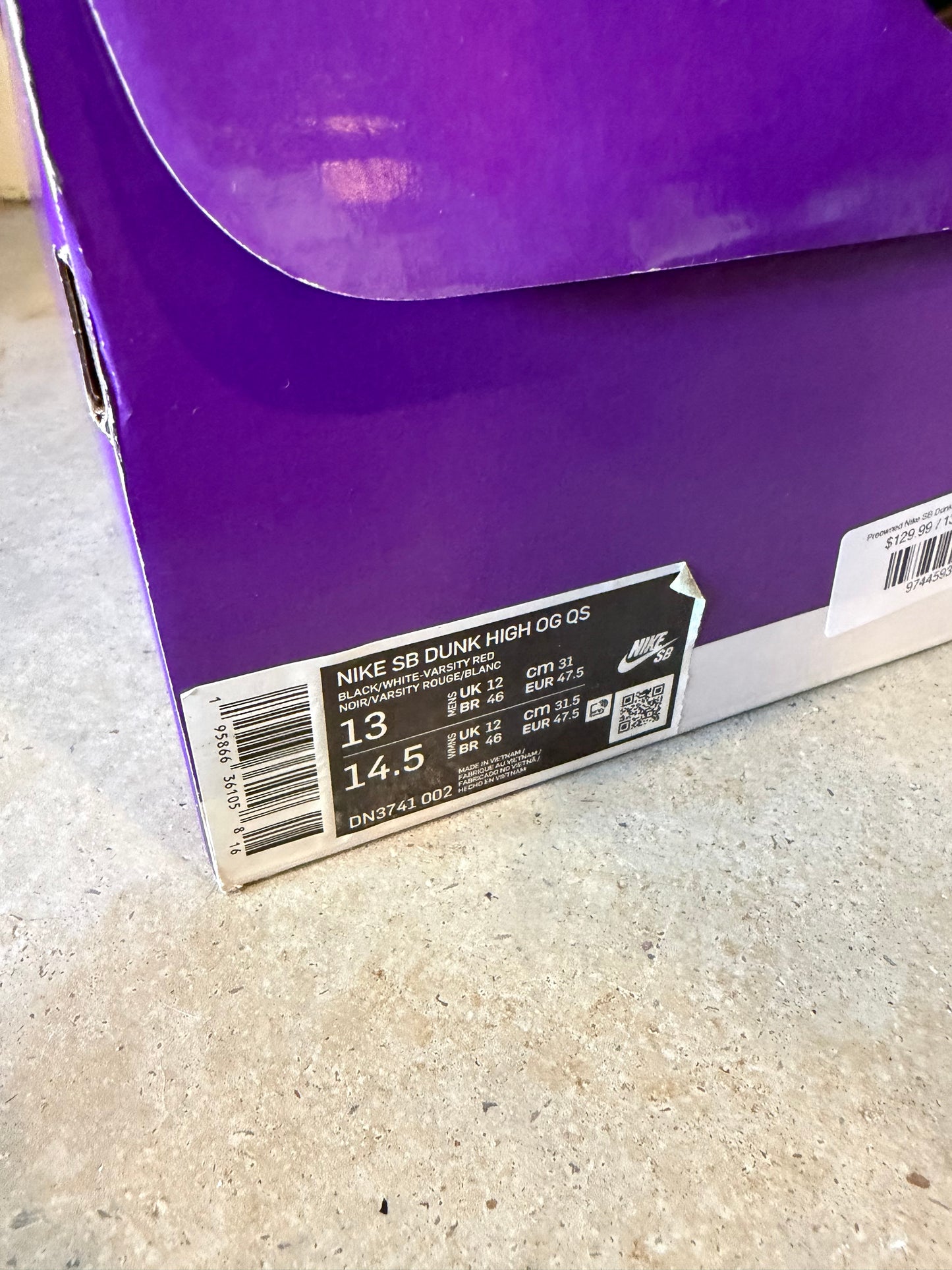 Preowned Nike SB Dunk High Supreme By Any Means Black Sz 13M/14.5W