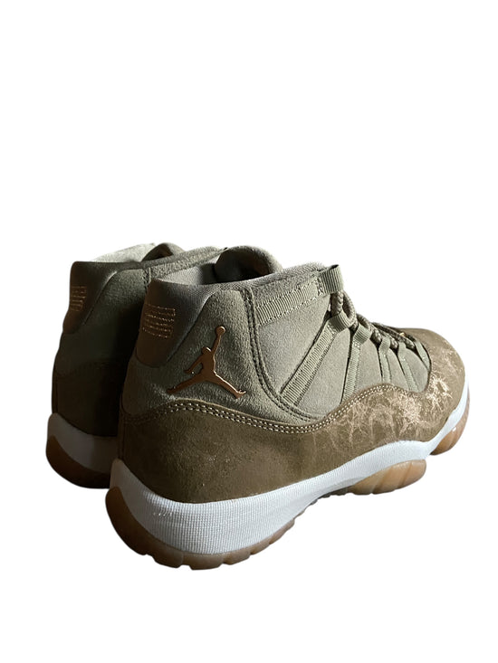 Preowned Air Jordan 11 Wmns "Neutral Olive" Sz 11w/9.5M