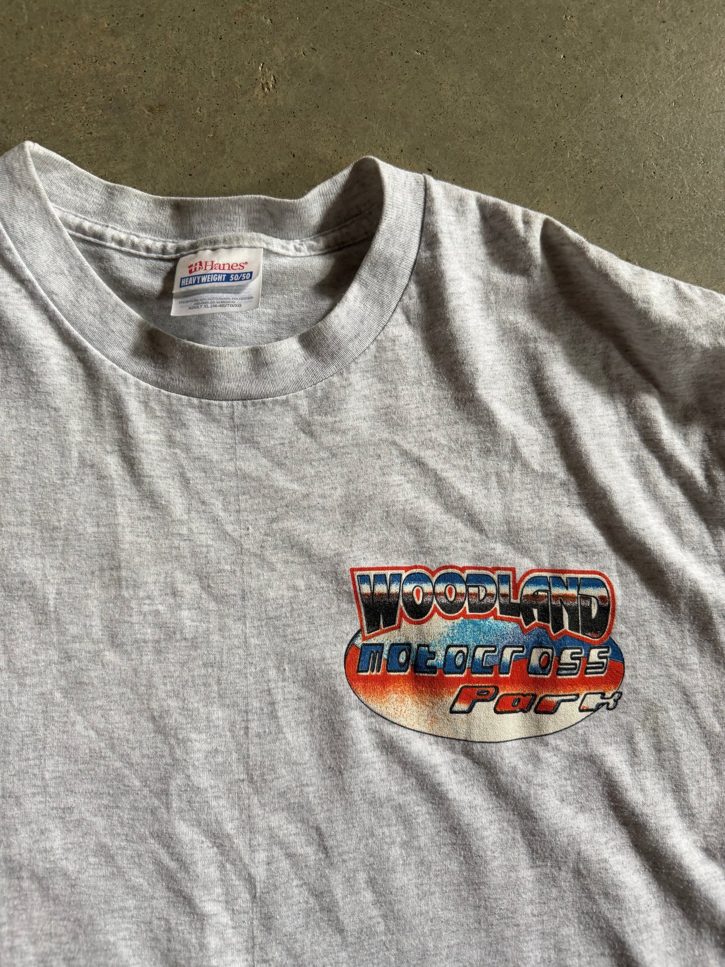 VTG 2002 Woodland Motocross Park Motorbike Tee Sz L