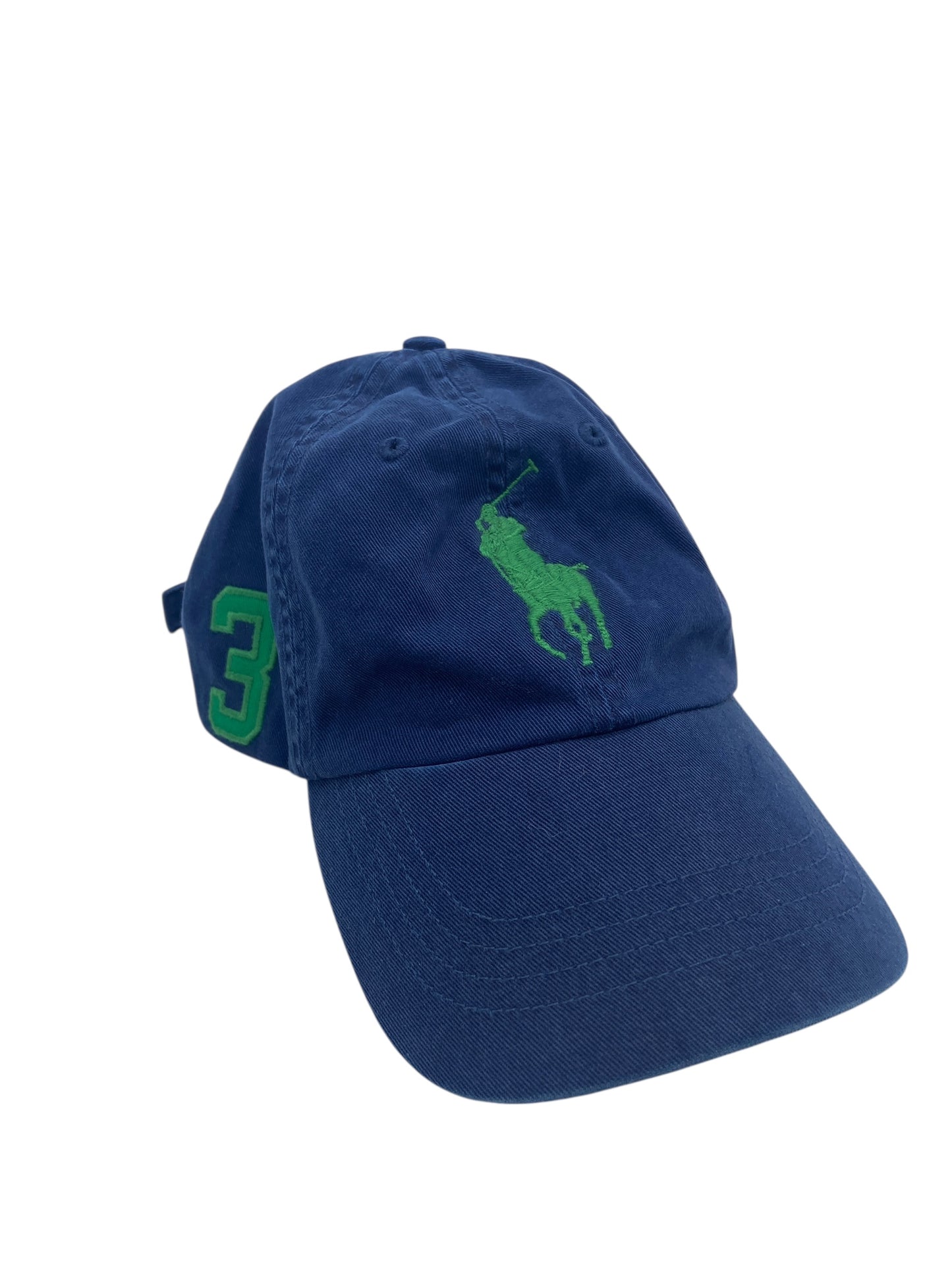 Y2K Ralph Lauren Navy Green Polo Strapback Cap