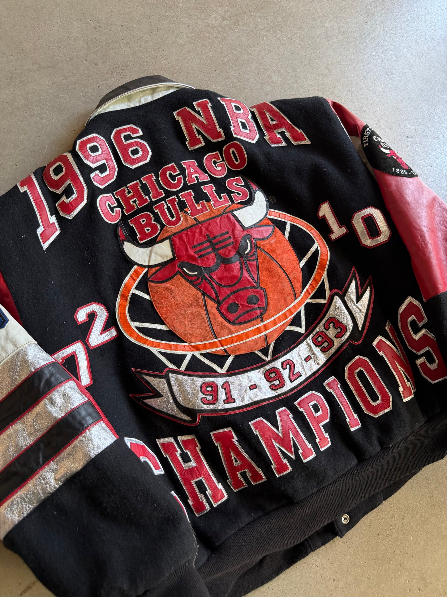 Jeff Hamilton Chicago Bulls 1996 NBA Champions 72-10 Jacket Sz 2XL
