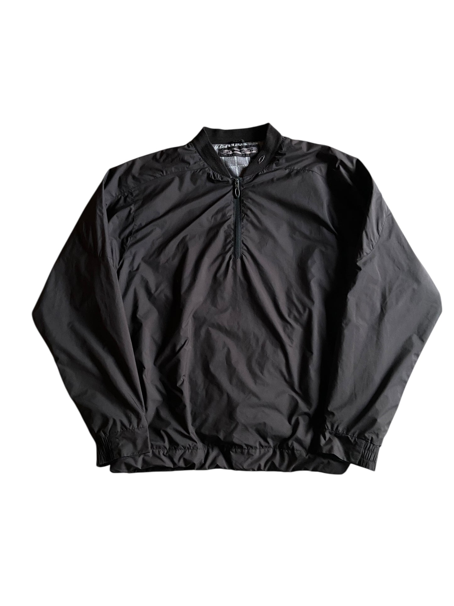 VTG Oakley Black Pullover Quarter Zip Jacket Sz XL