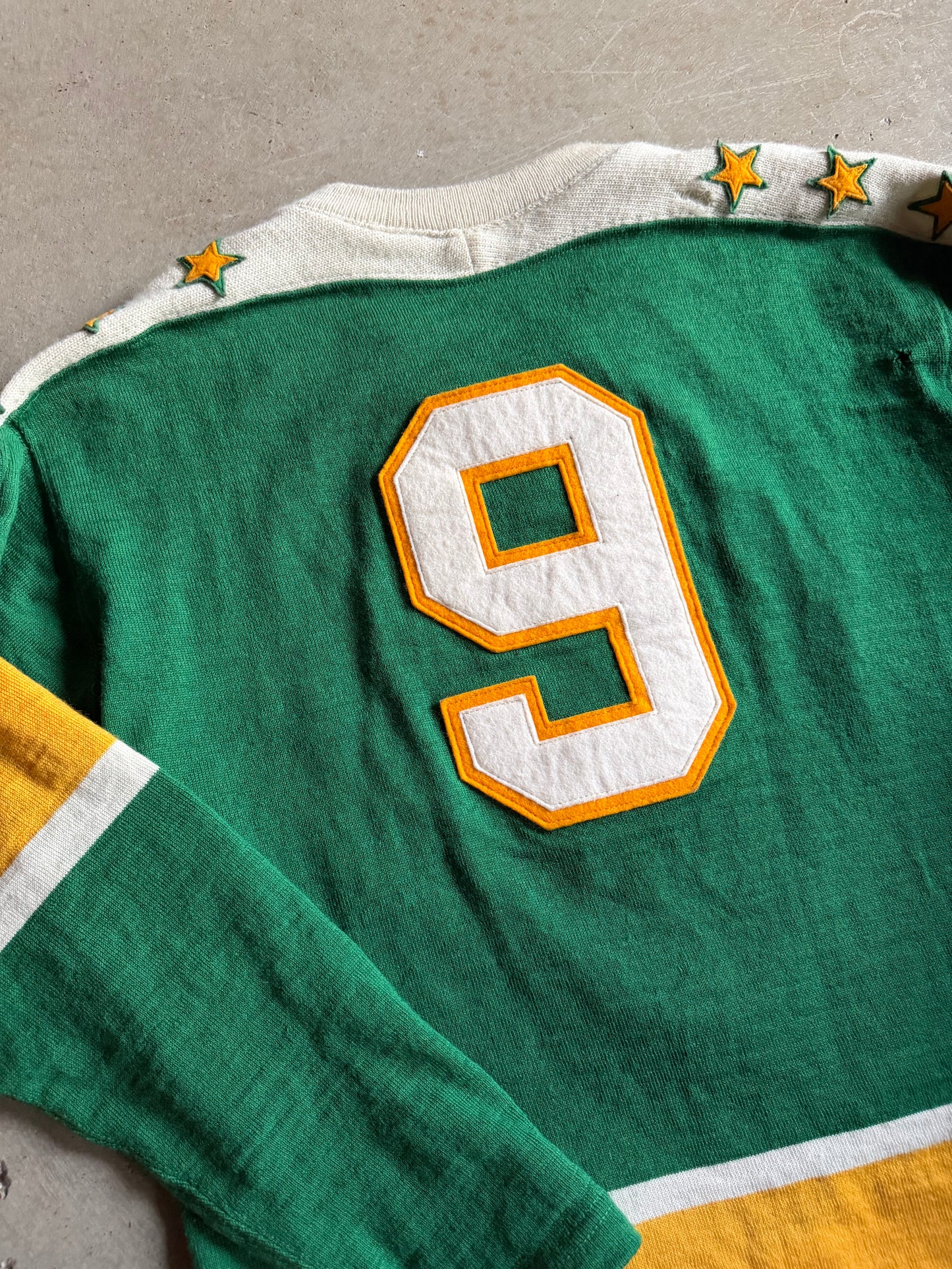 Ebbets Field Central Green Wool Hockey Jersey Sz L/XL